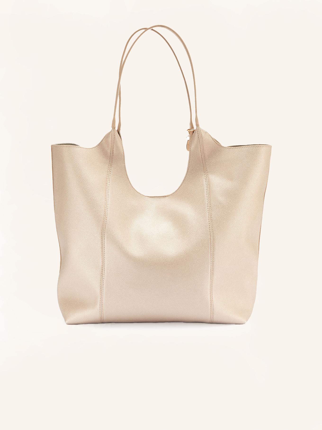 Apple of Eden Hobo Bag: BEIGE/ GOLD