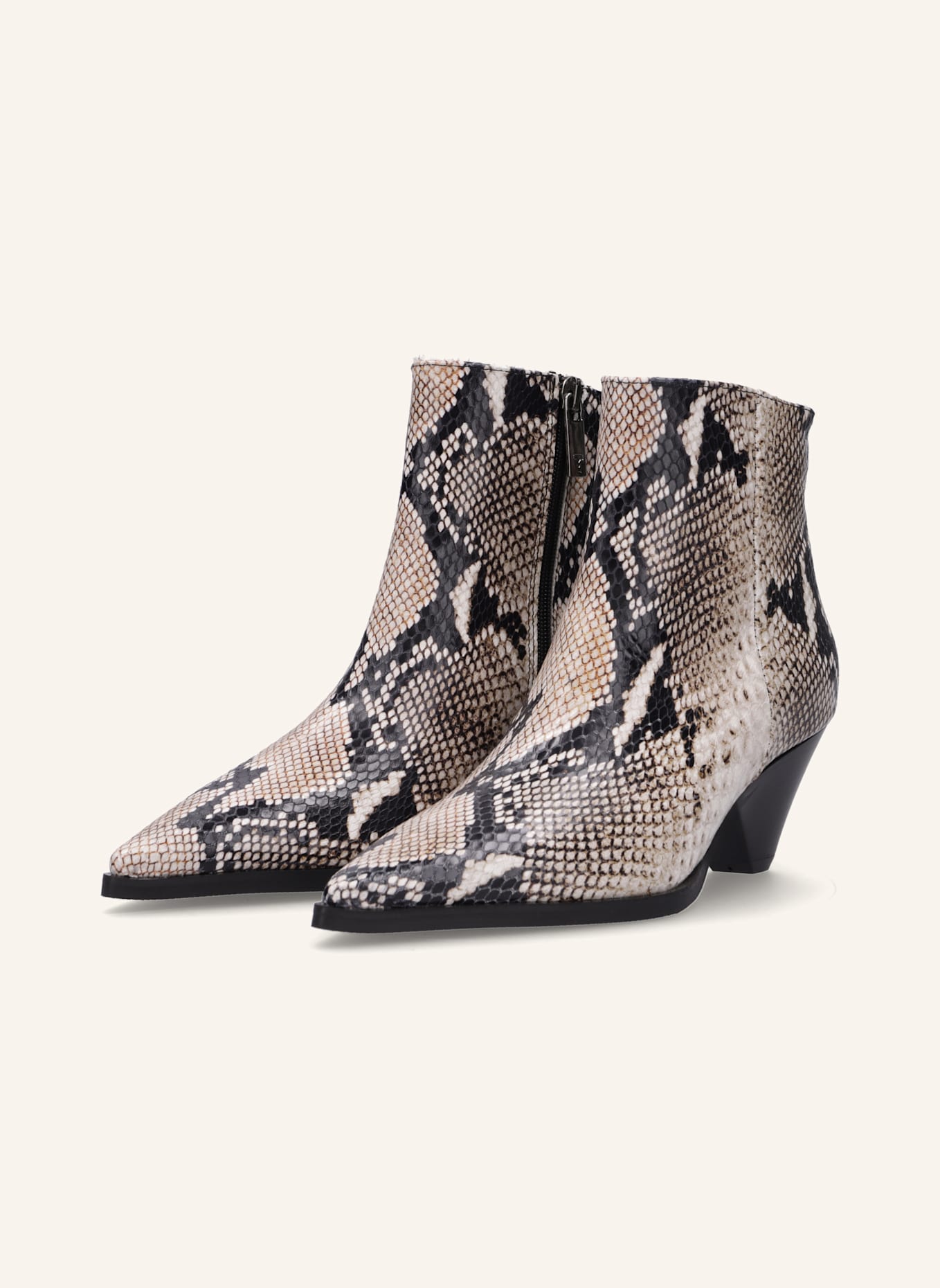 THEA MIKA Stiefeletten: WEISS/ SCHWARZ