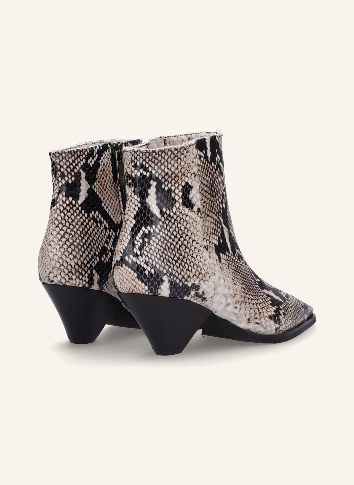 THEA MIKA Stiefeletten: WEISS/ SCHWARZ