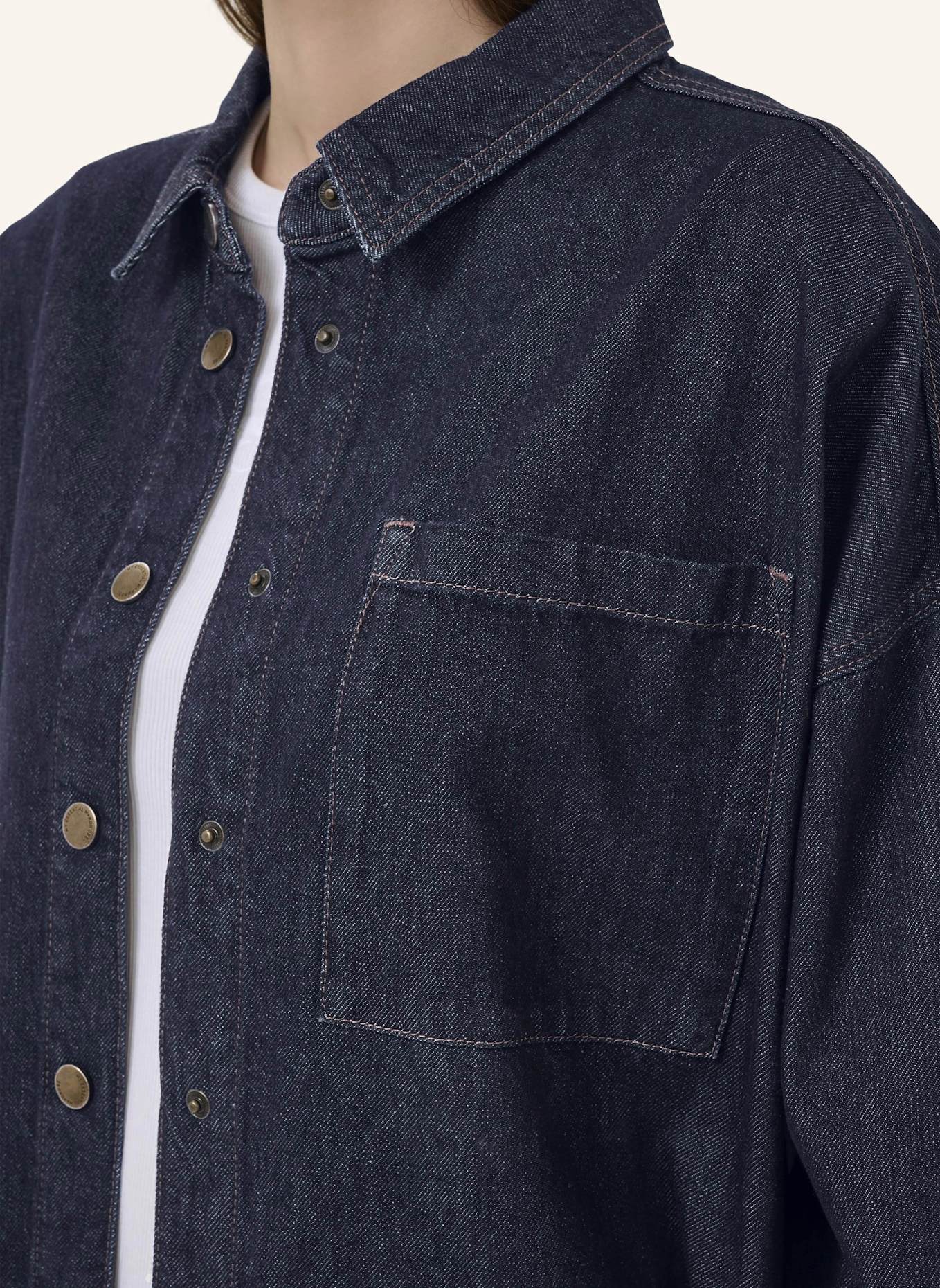 MY ESSENTIAL WARDROBE Oversized-Hemdbluse MALO: DUNKELBLAU