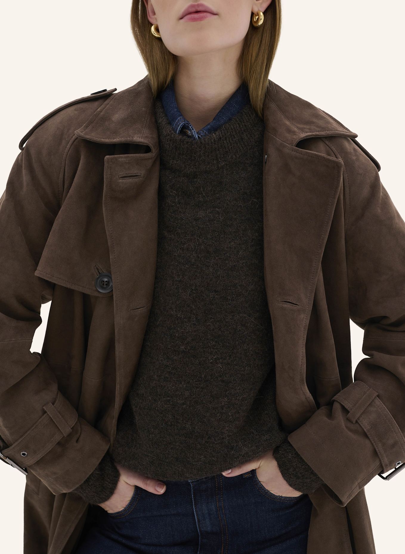 MY ESSENTIAL WARDROBE Trenchcoat TARA: BRAUN