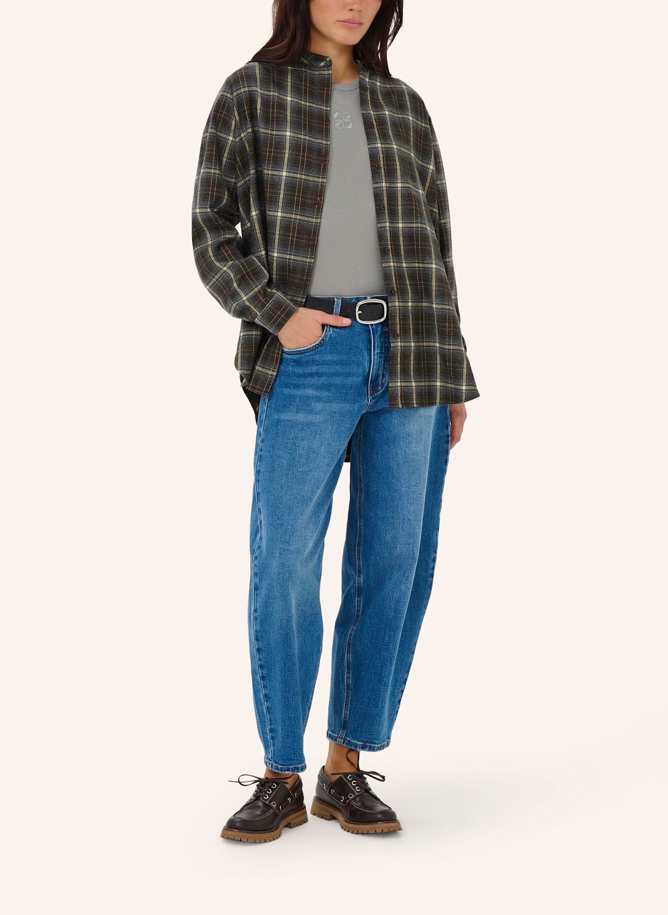 MY ESSENTIAL WARDROBE Oversized-Hemdbluse MARLY: DUNKELBRAUN