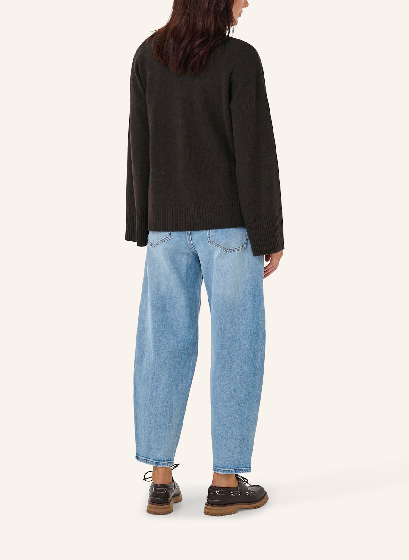 MY ESSENTIAL WARDROBE Strickpullover HUXI: DUNKELBRAUN