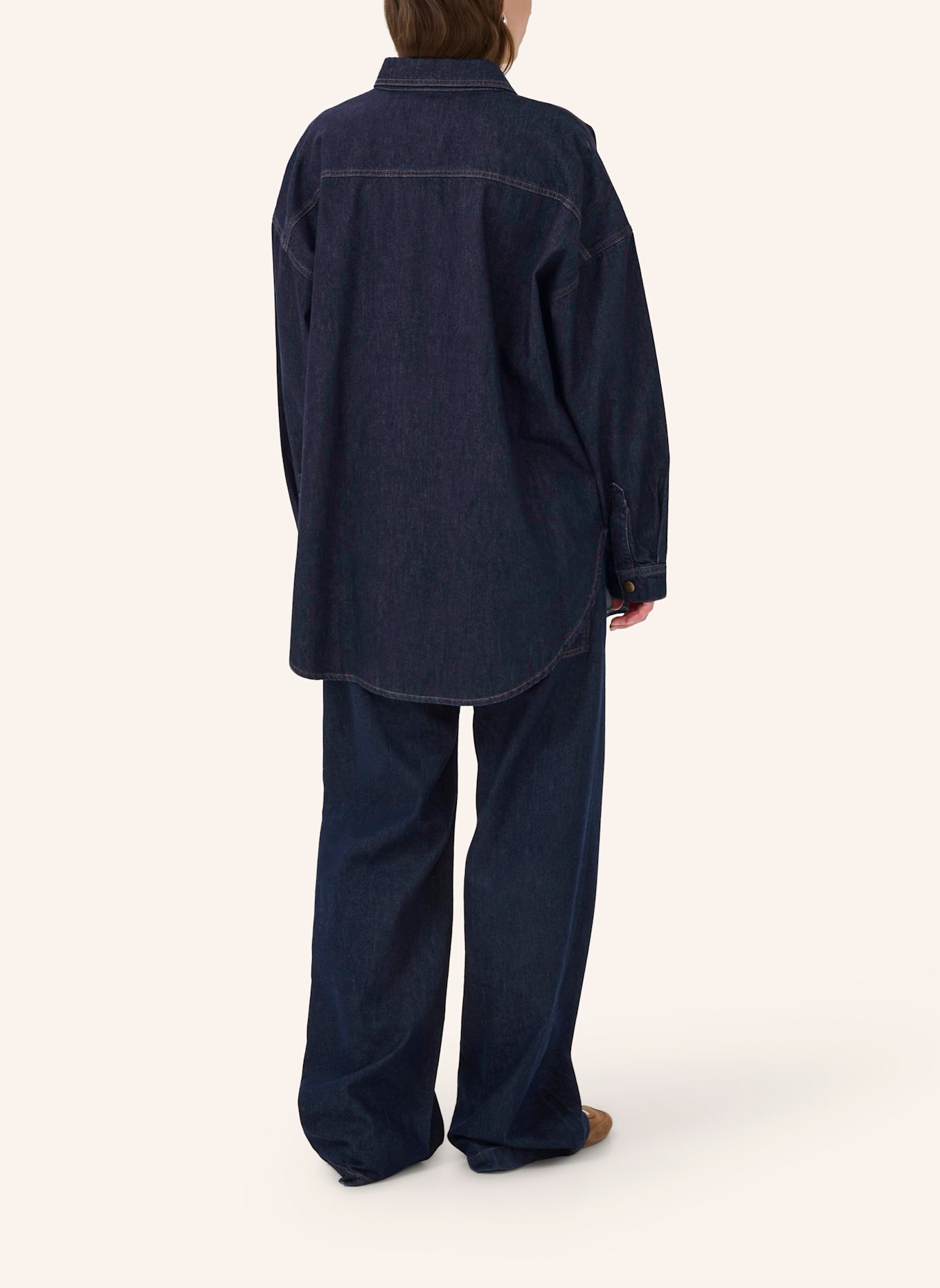 MY ESSENTIAL WARDROBE Oversized-Hemdbluse MALO: DUNKELBLAU