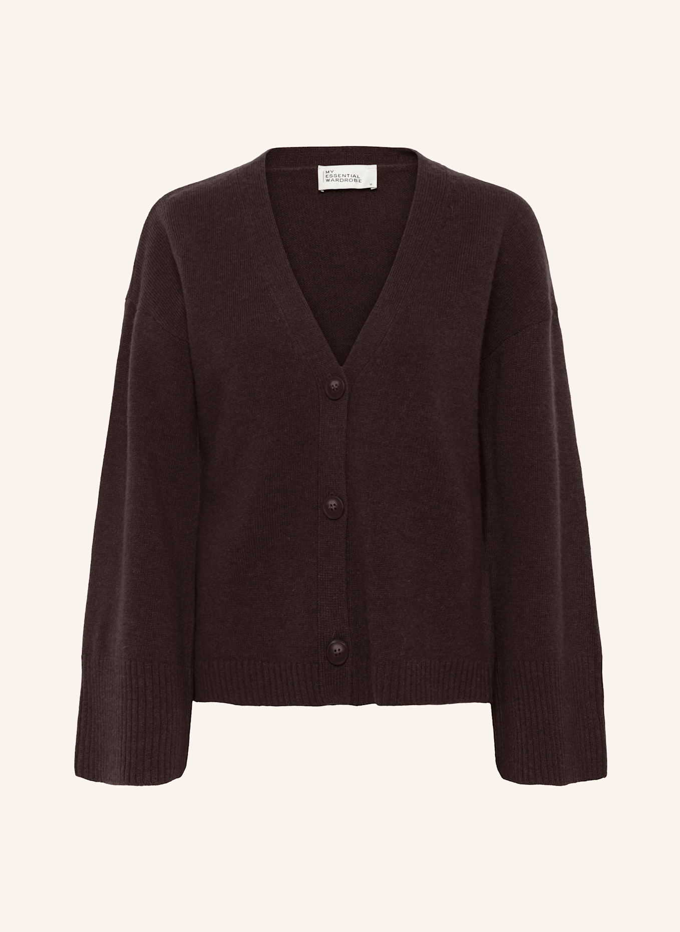 MY ESSENTIAL WARDROBE Strickjacke HUXI: DUNKELBRAUN