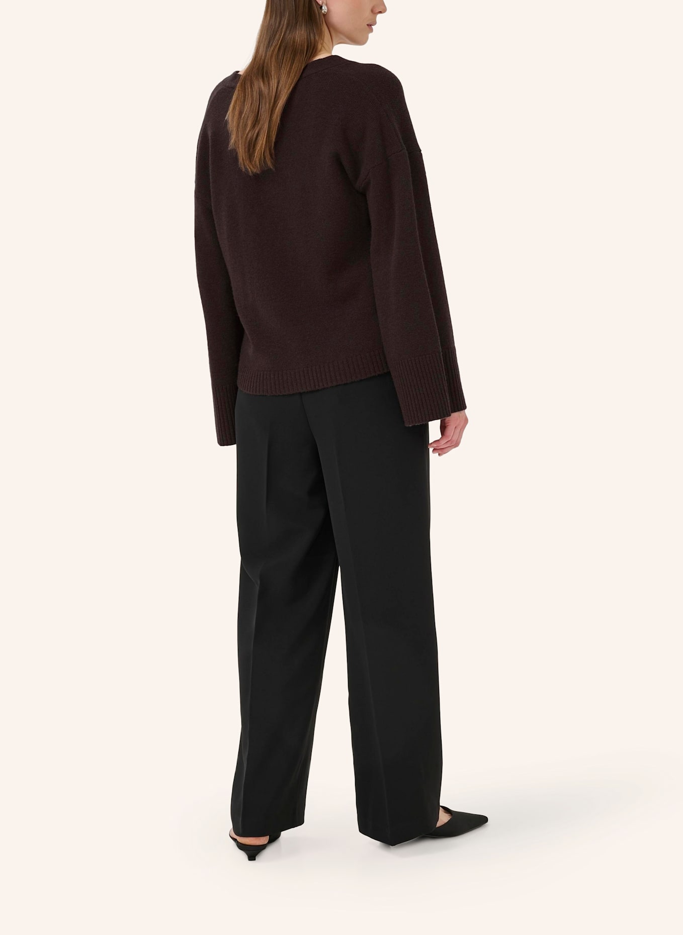 MY ESSENTIAL WARDROBE Strickjacke HUXI: DUNKELBRAUN