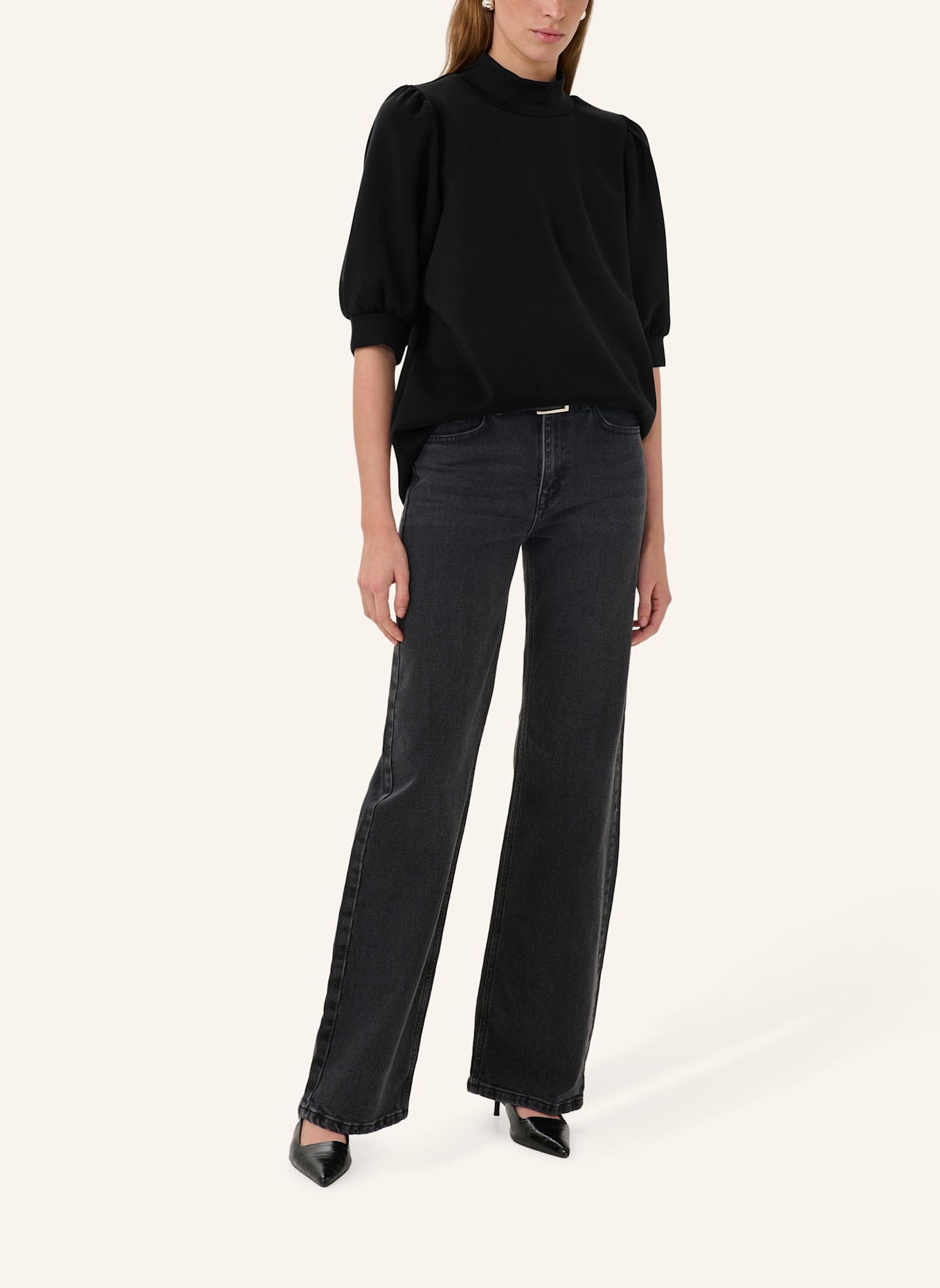 MY ESSENTIAL WARDROBE Bluse PUFF: SCHWARZ