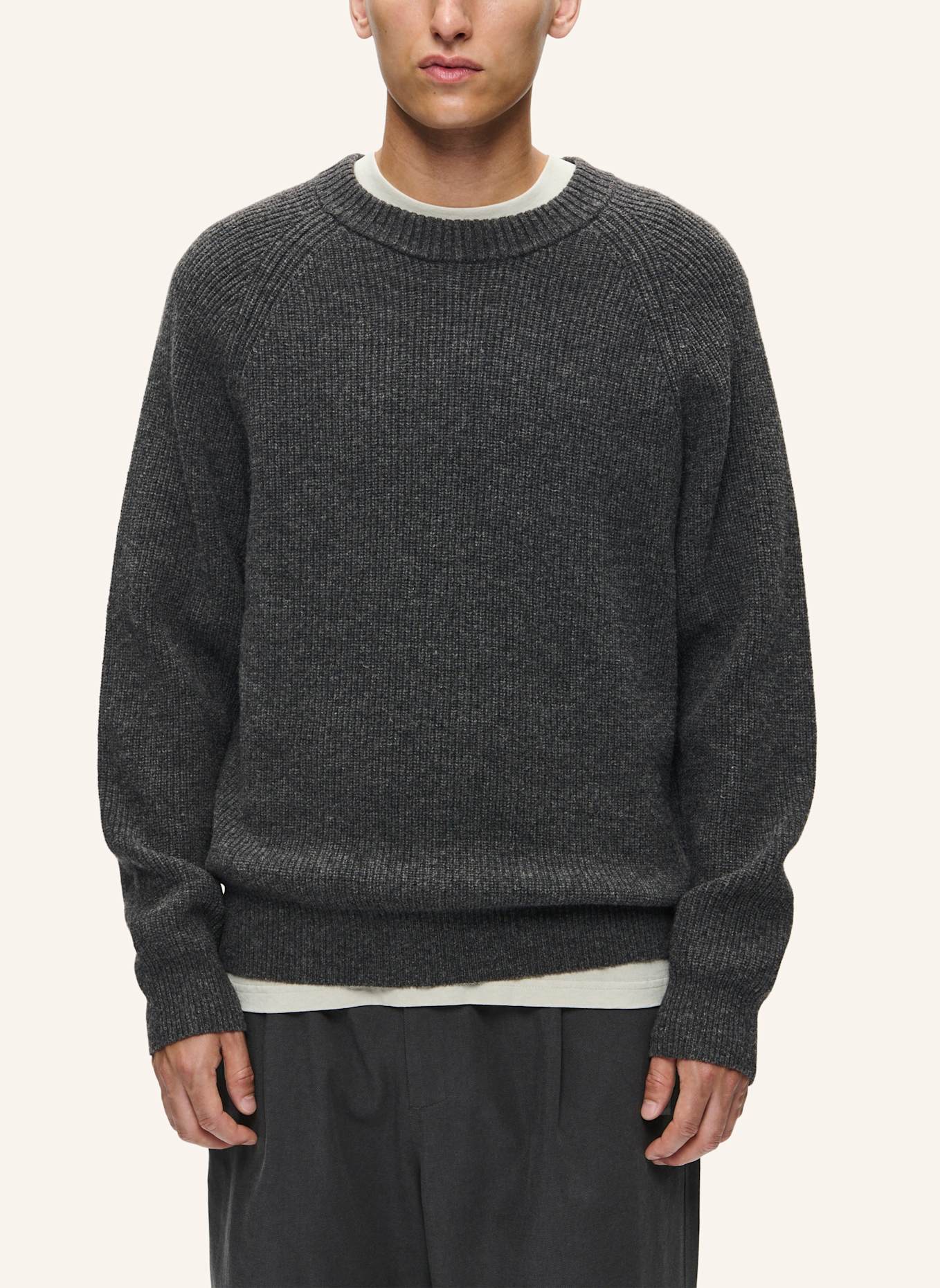 WOOD WOOD Strickpullover WWKEVIN: DUNKELGRAU