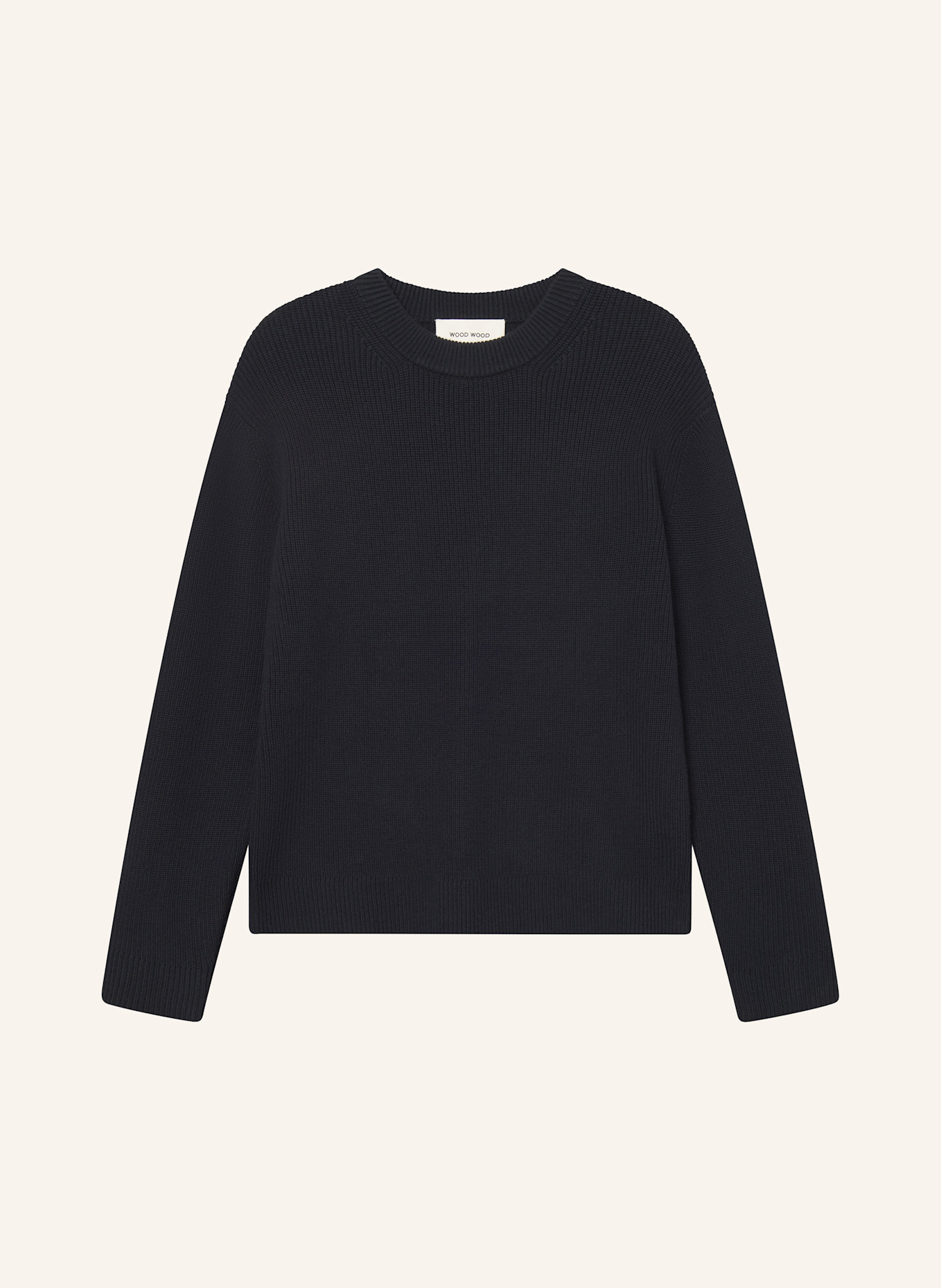 WOOD WOOD Strickpullover WWMORTEN: DUNKELBLAU