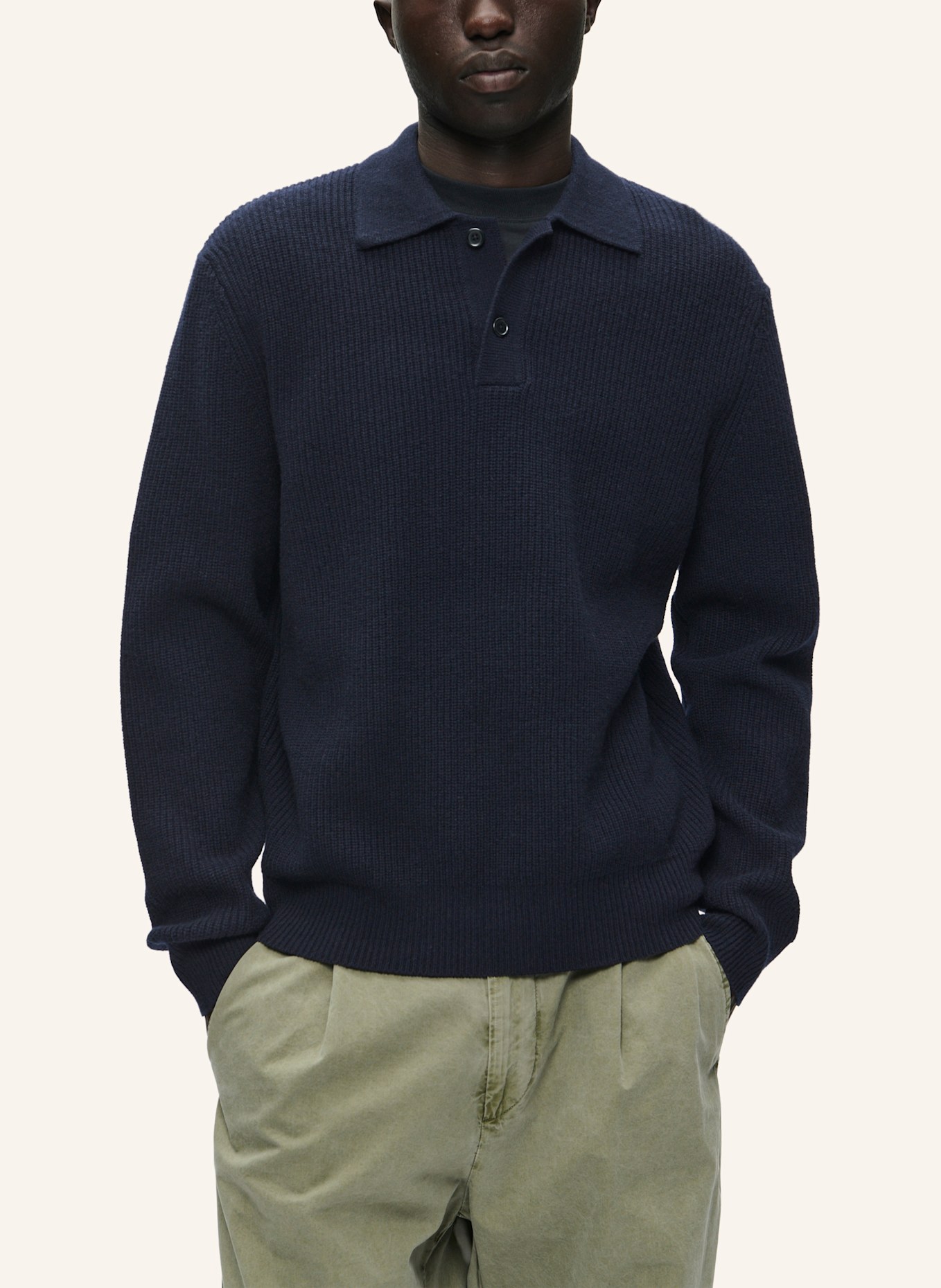 WOOD WOOD Strickpullover WWKEVIN: DUNKELBLAU