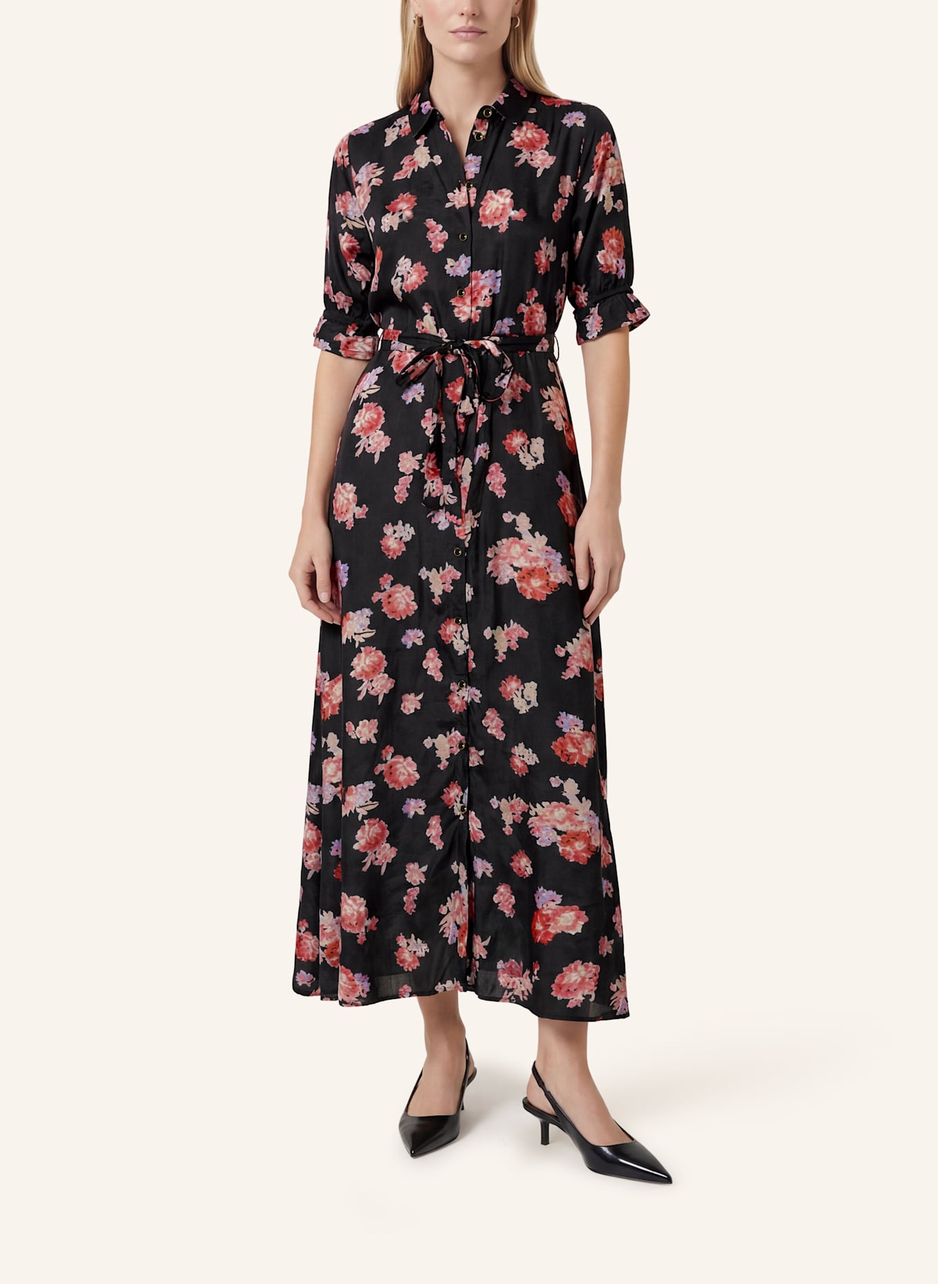 KAFFE Maxikleid KAVELANA: SCHWARZ