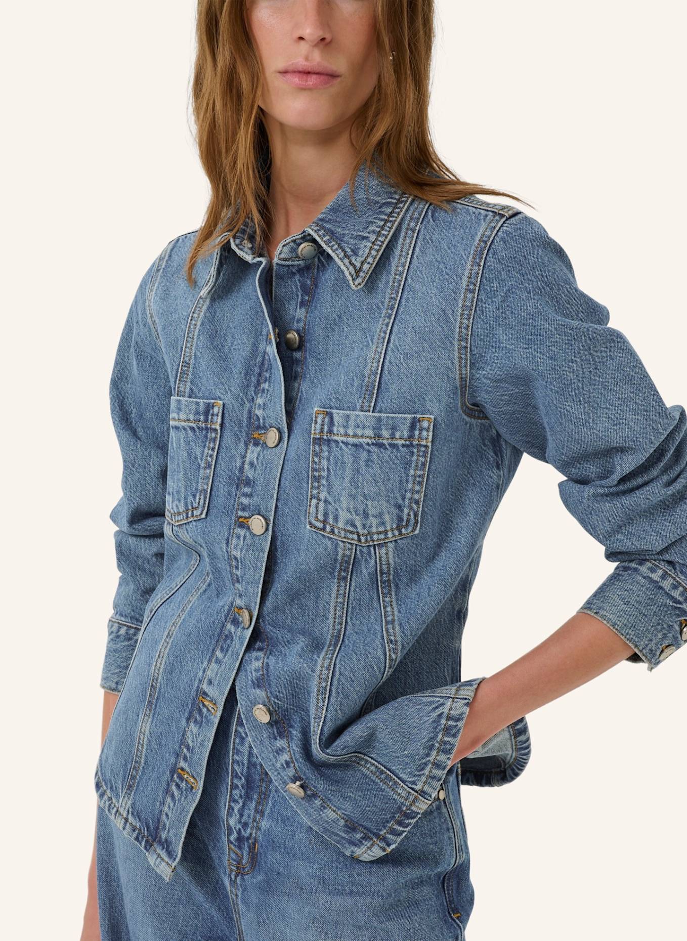 MY ESSENTIAL WARDROBE Jeanshemd MWAGNES: BLAU