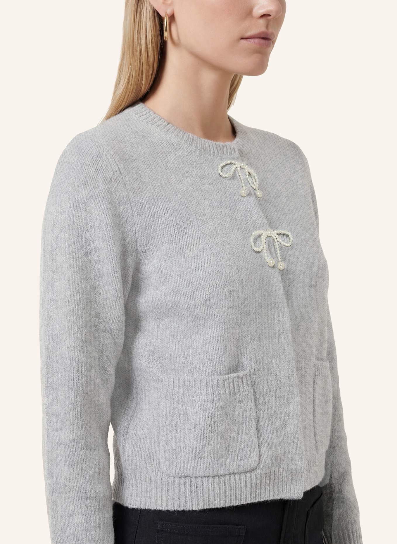 KAFFE Cardigan KABOWIE: GRAU