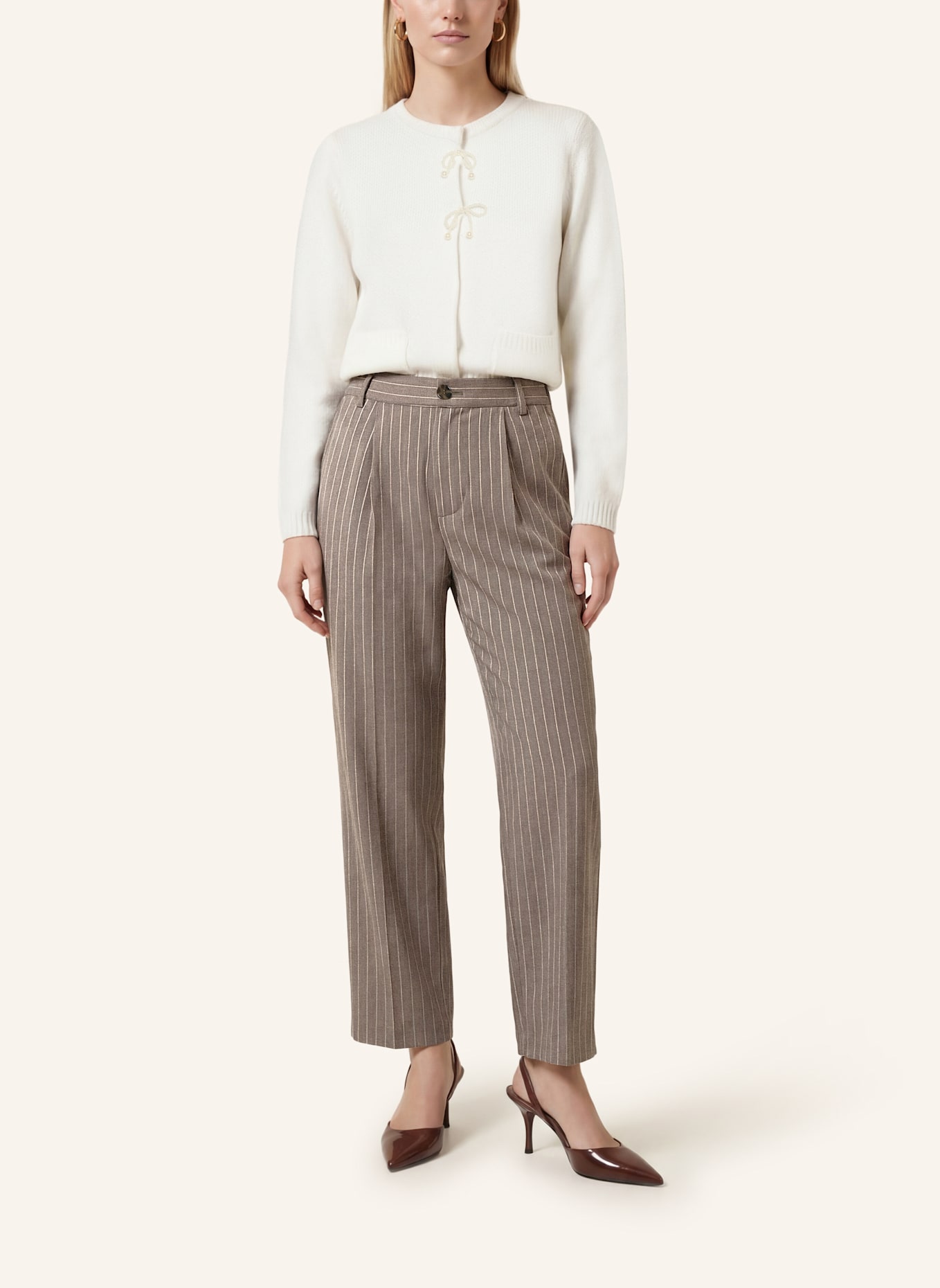 KAFFE 7/8-Hose KAHEATHER: BEIGE