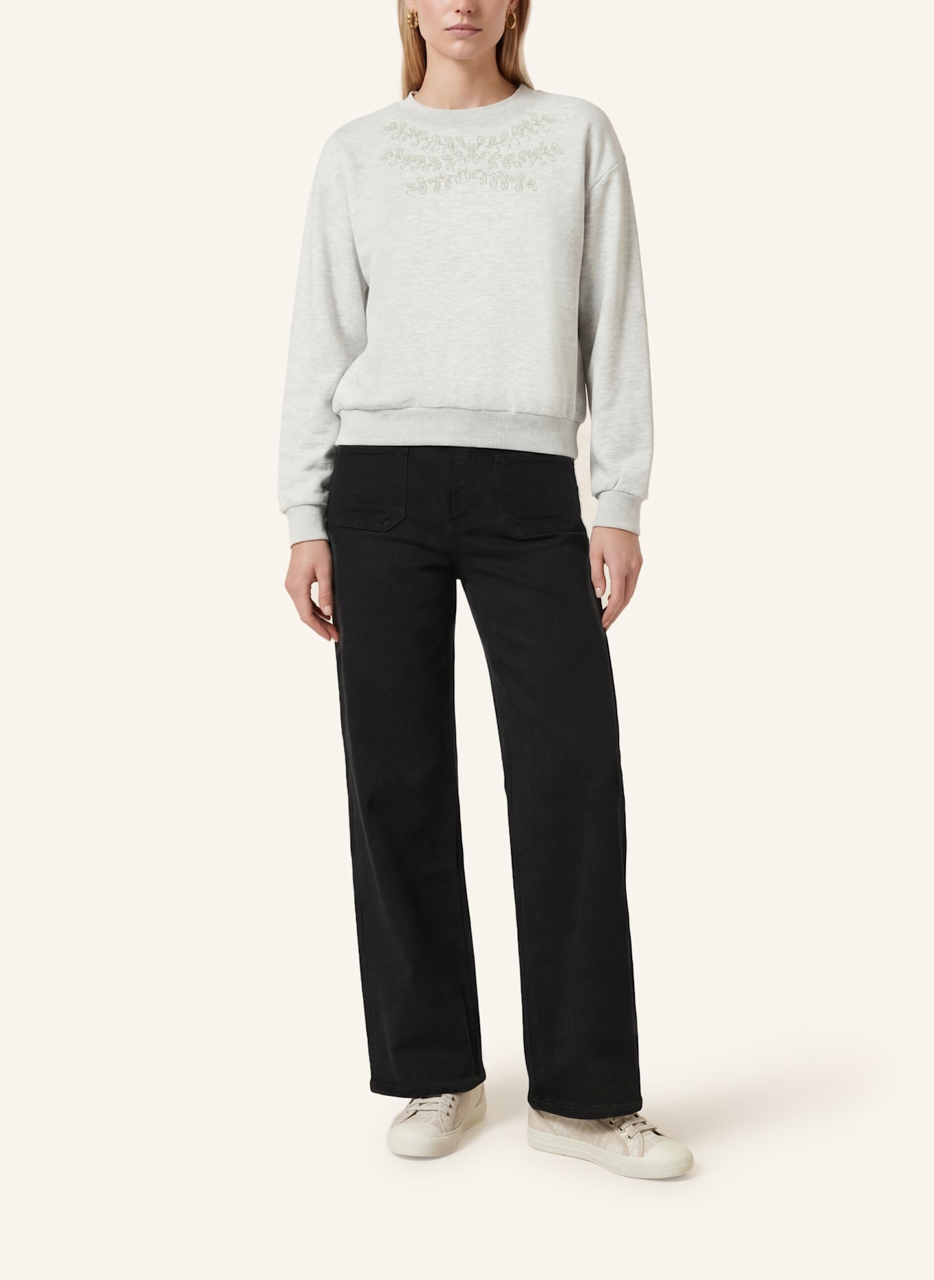 KAFFE Sweatshirt KADANIELA: HELLGRAU