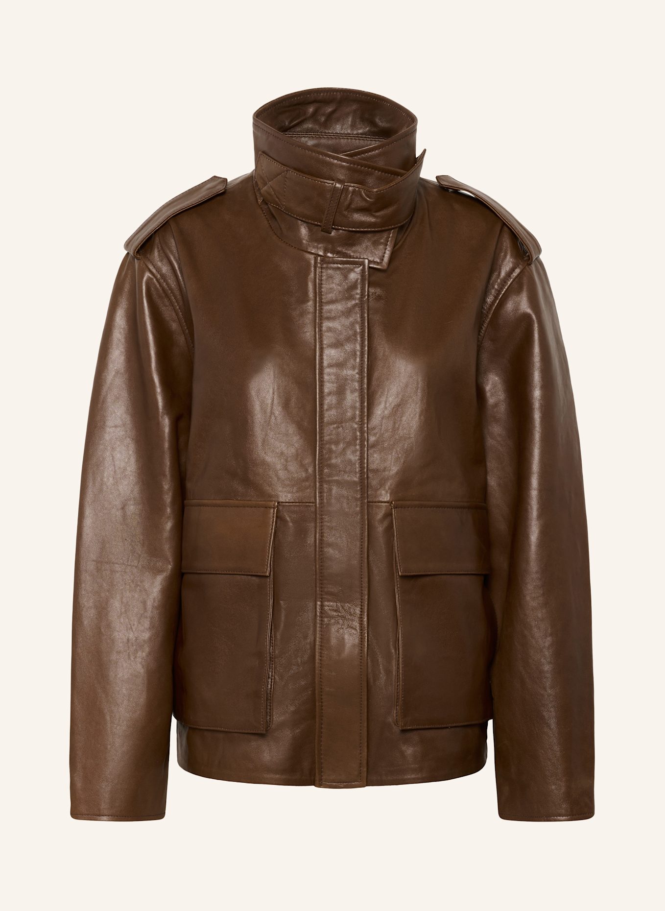 MY ESSENTIAL WARDROBE Lederjacke MWDINA: BRAUN