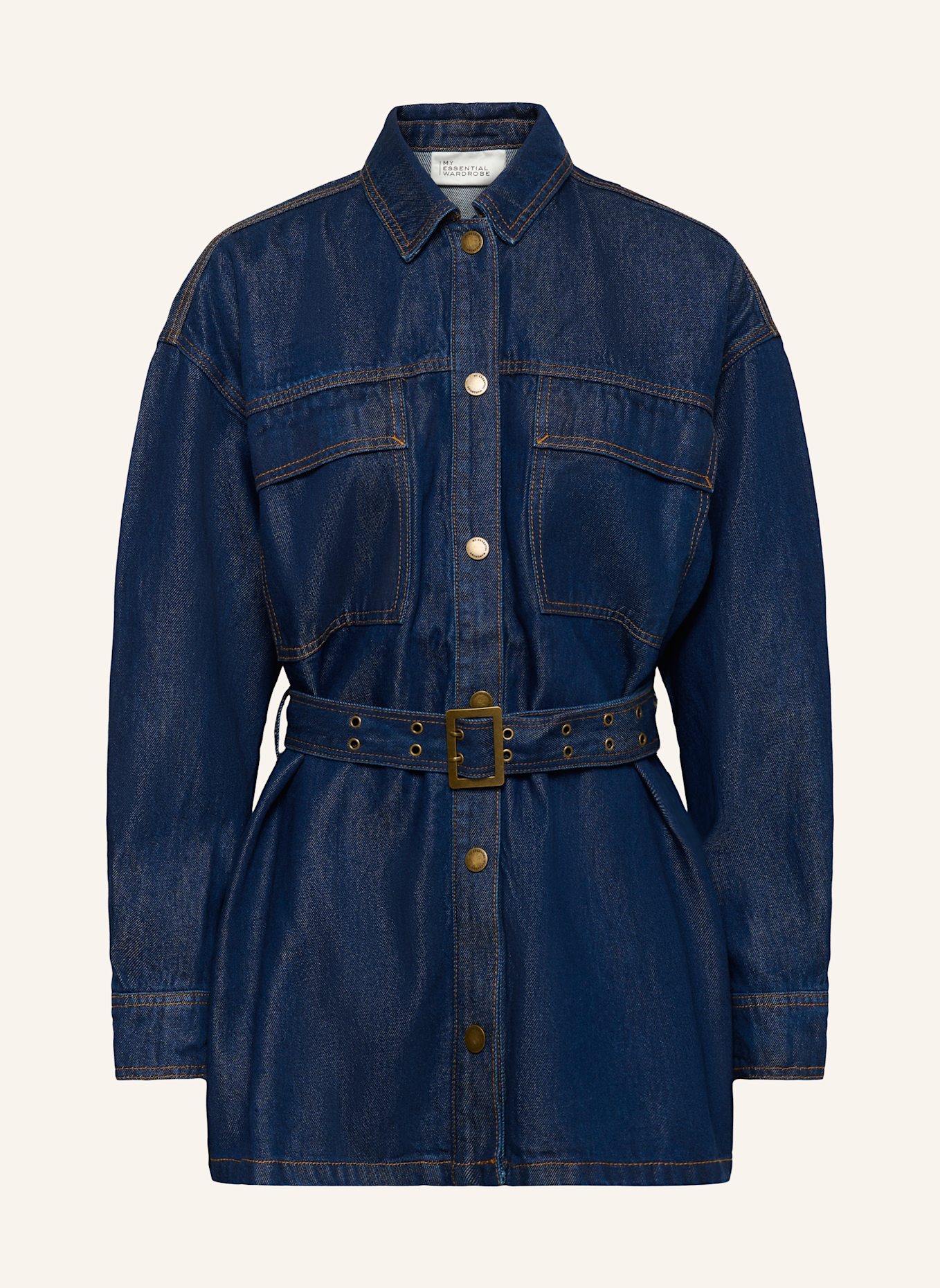 MY ESSENTIAL WARDROBE Jeanshemd MWNESSIE: DUNKELBLAU