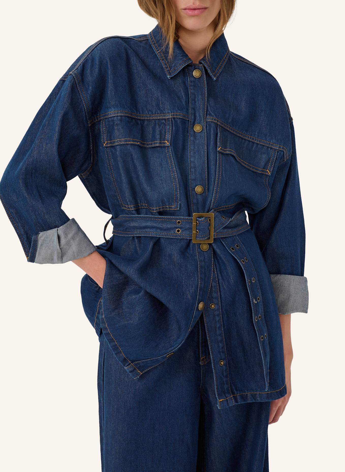 MY ESSENTIAL WARDROBE Jeanshemd MWNESSIE: DUNKELBLAU