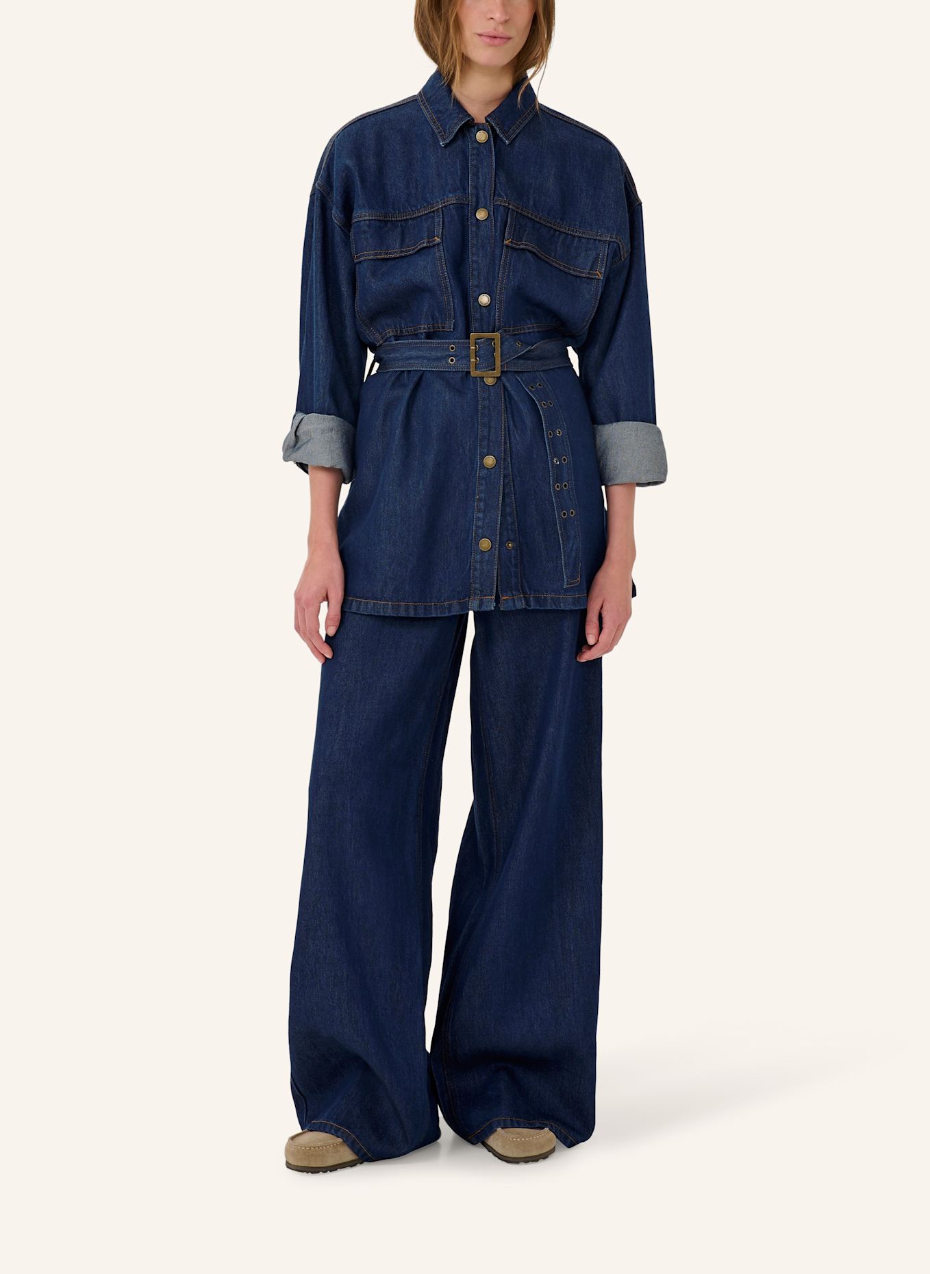 MY ESSENTIAL WARDROBE Jeanshemd MWNESSIE: DUNKELBLAU