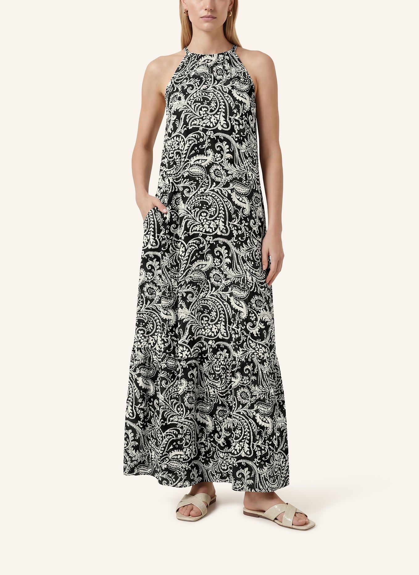 KAFFE Maxikleid KABELLA: SCHWARZ