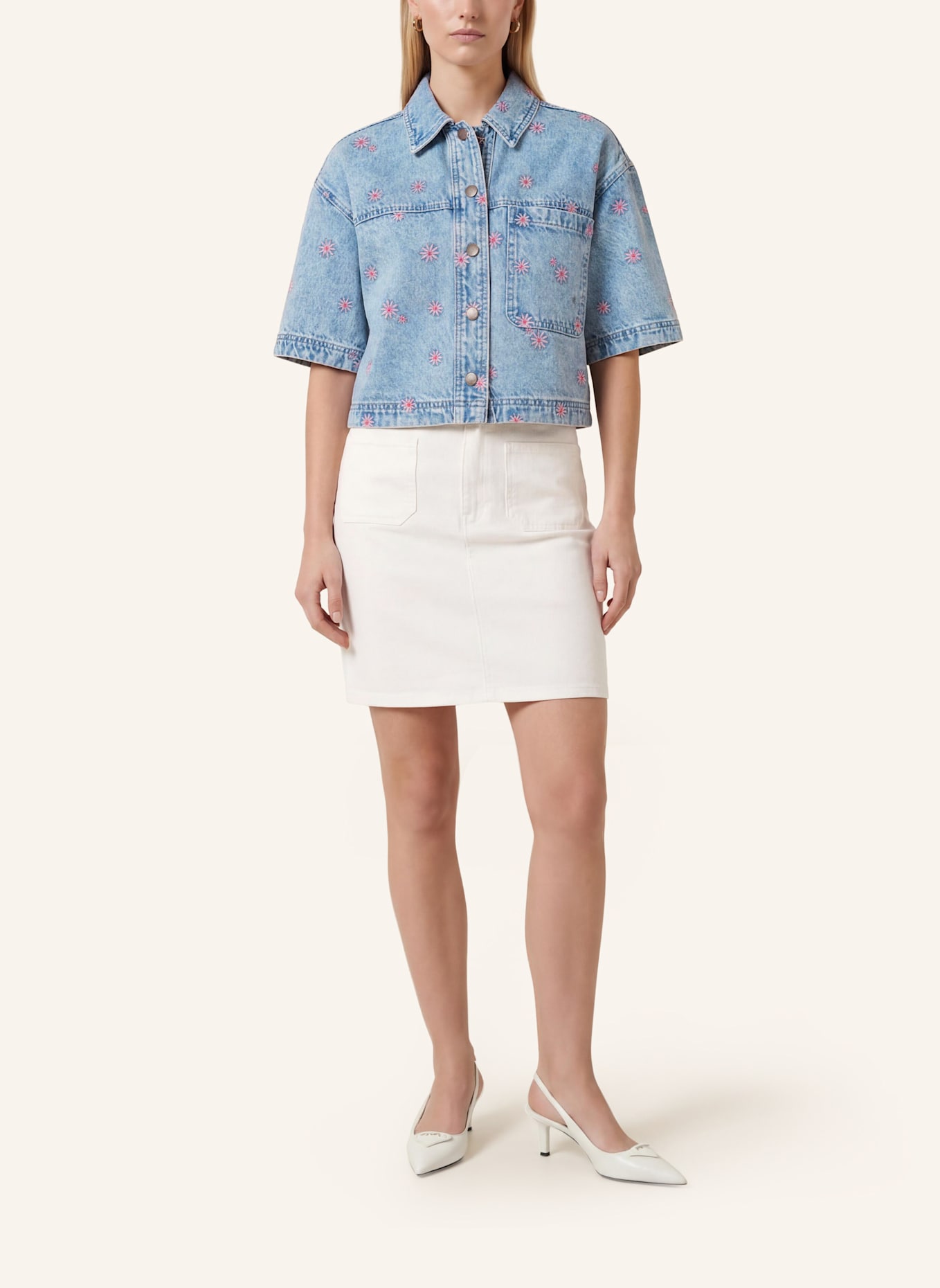 KAFFE Jeansbluse KABABENA: BLAU