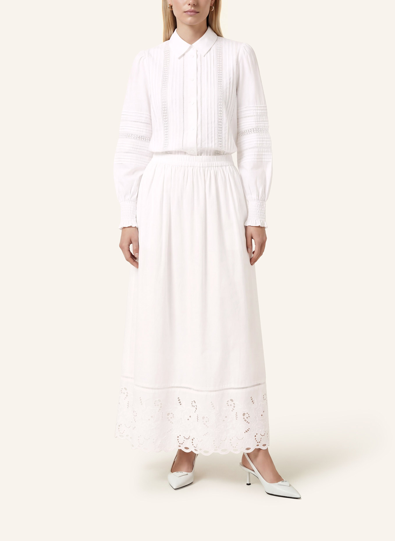 KAFFE Maxirock KAGERTRUD: WEISS