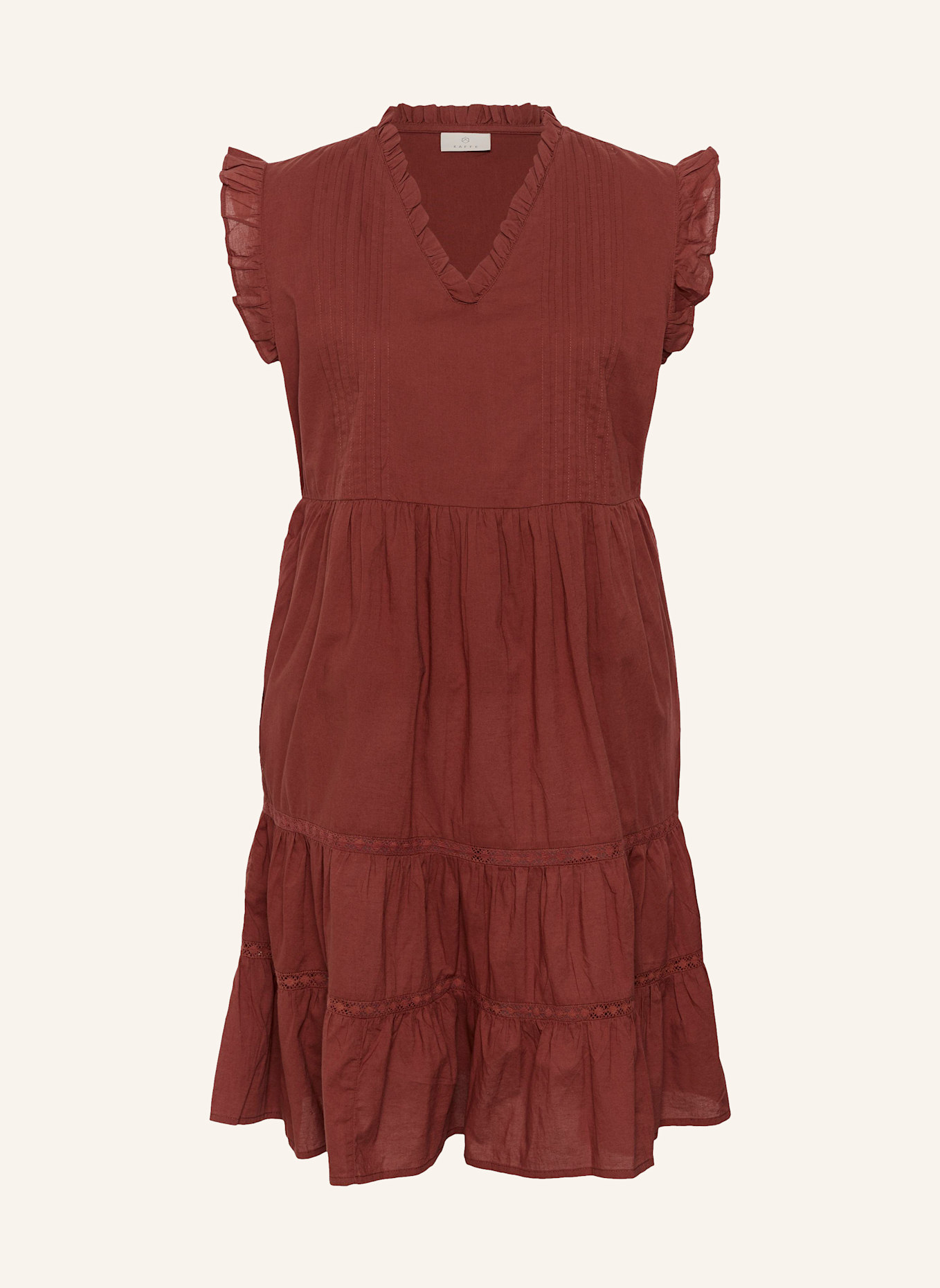 KAFFE Sommerkleid KAVALERIE: BRAUN
