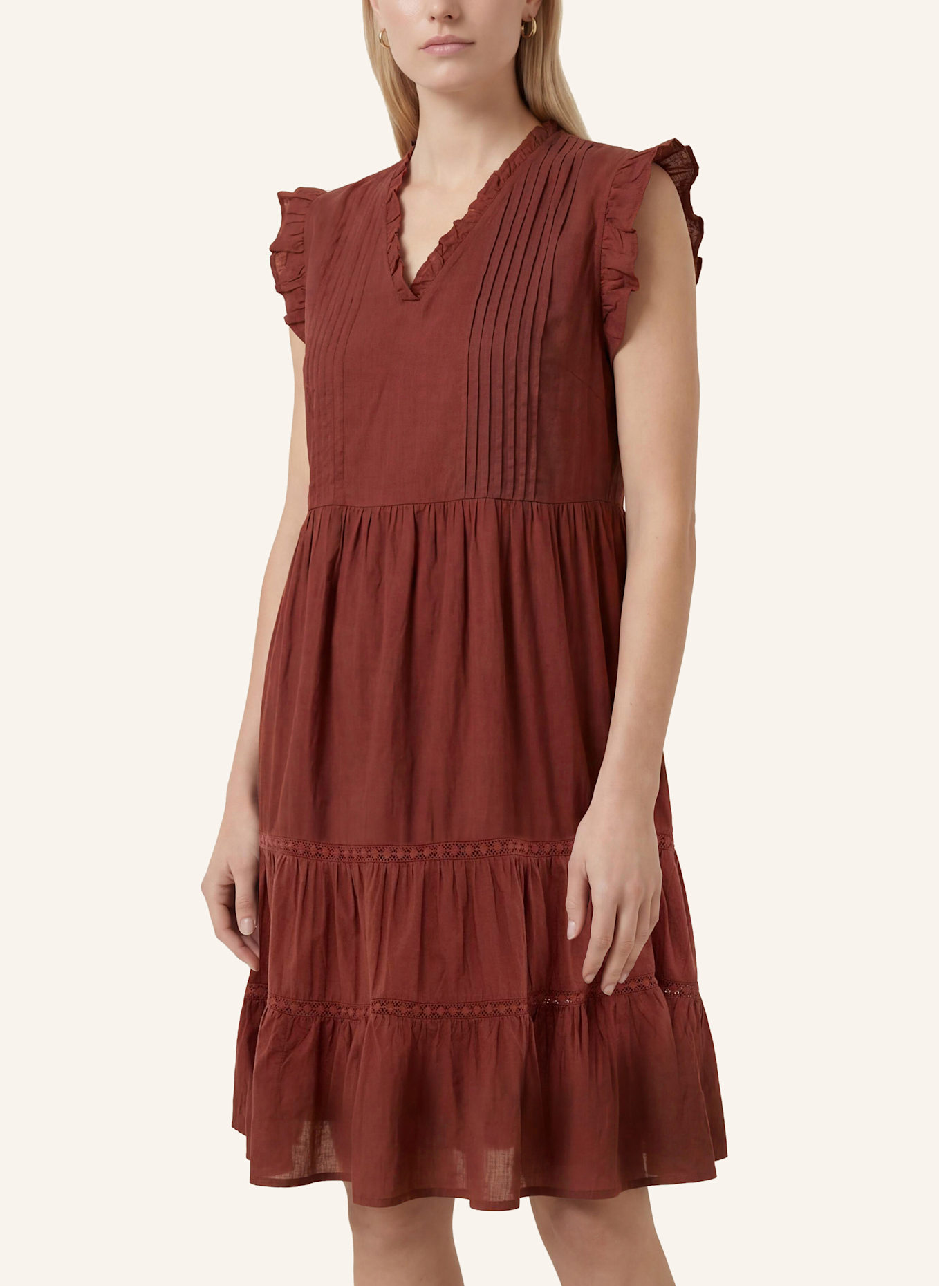 KAFFE Sommerkleid KAVALERIE: BRAUN