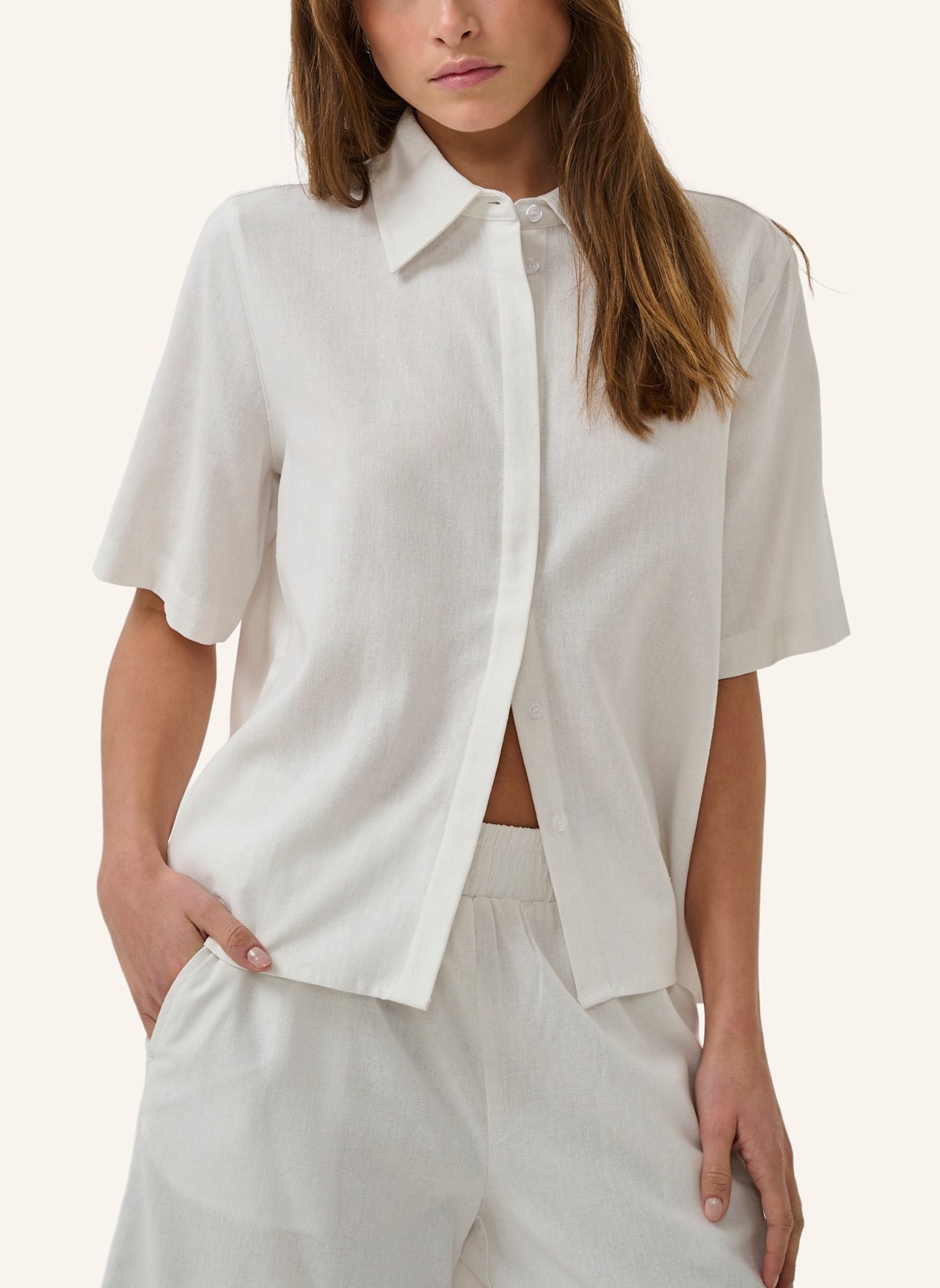 MY ESSENTIAL WARDROBE Kurzarmhemd MWDIAS: WEISS