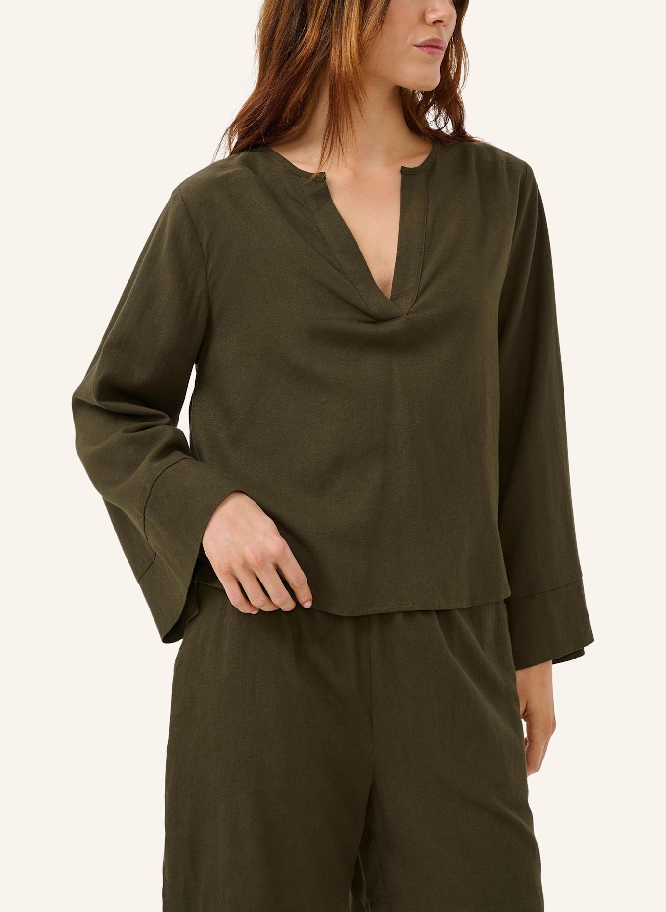 MY ESSENTIAL WARDROBE Langarmbluse DIASMW: DUNKELGRÜN