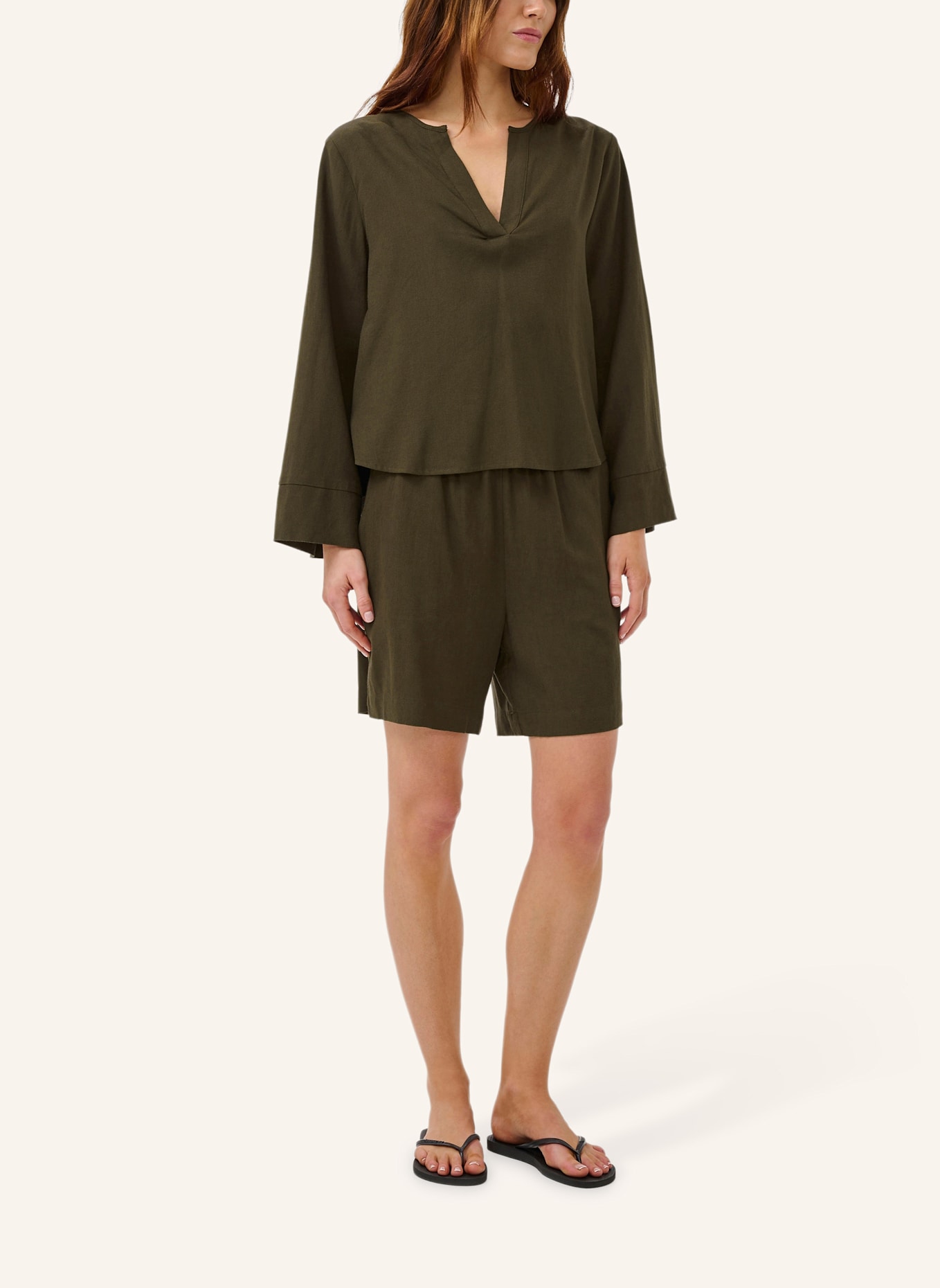 MY ESSENTIAL WARDROBE Langarmbluse DIASMW: DUNKELGRÜN