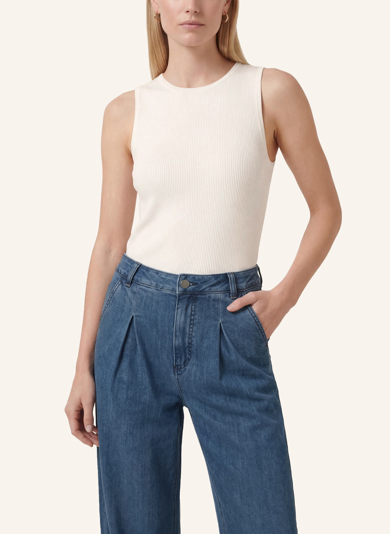 KAFFE Wide Leg Jeans KALEA: BLAU