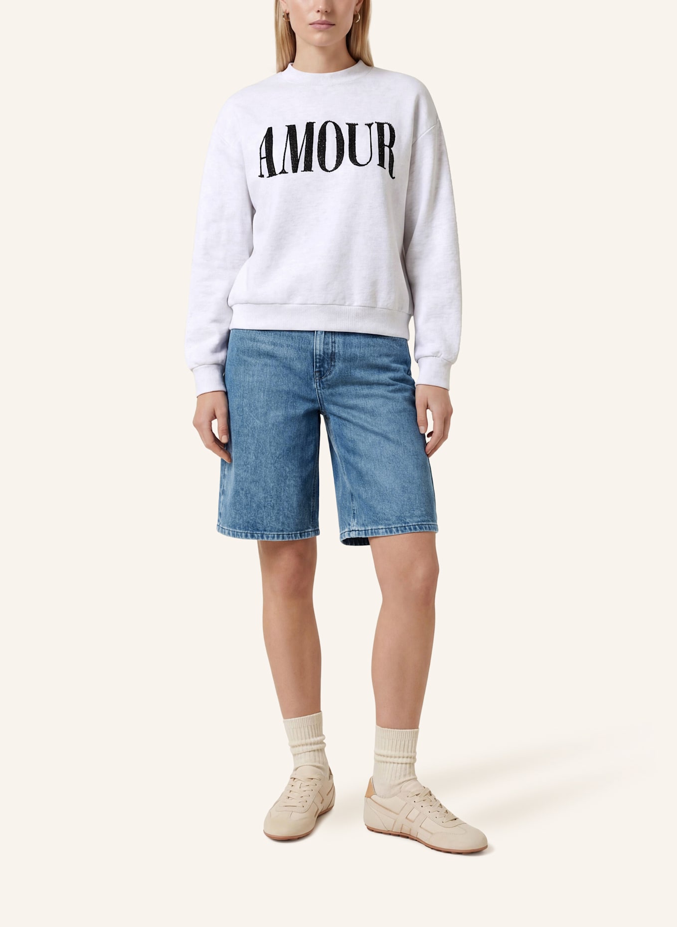 KAFFE Sweatshirt KAMELODY: HELLGRAU