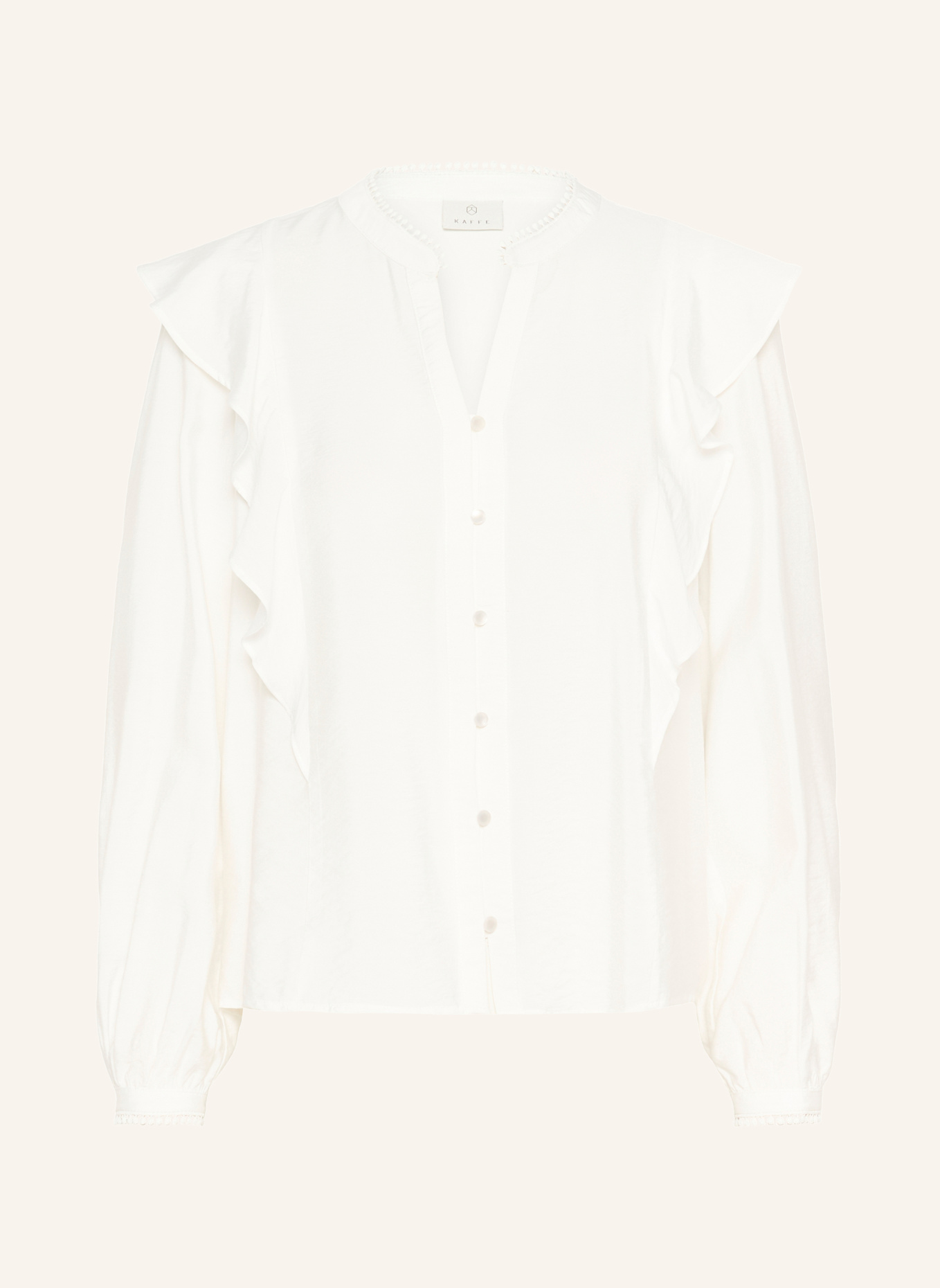 KAFFE Hemdbluse KALIVA: WEISS