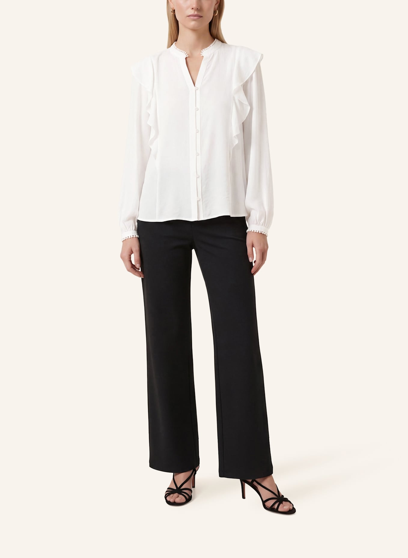 KAFFE Hemdbluse KALIVA: WEISS