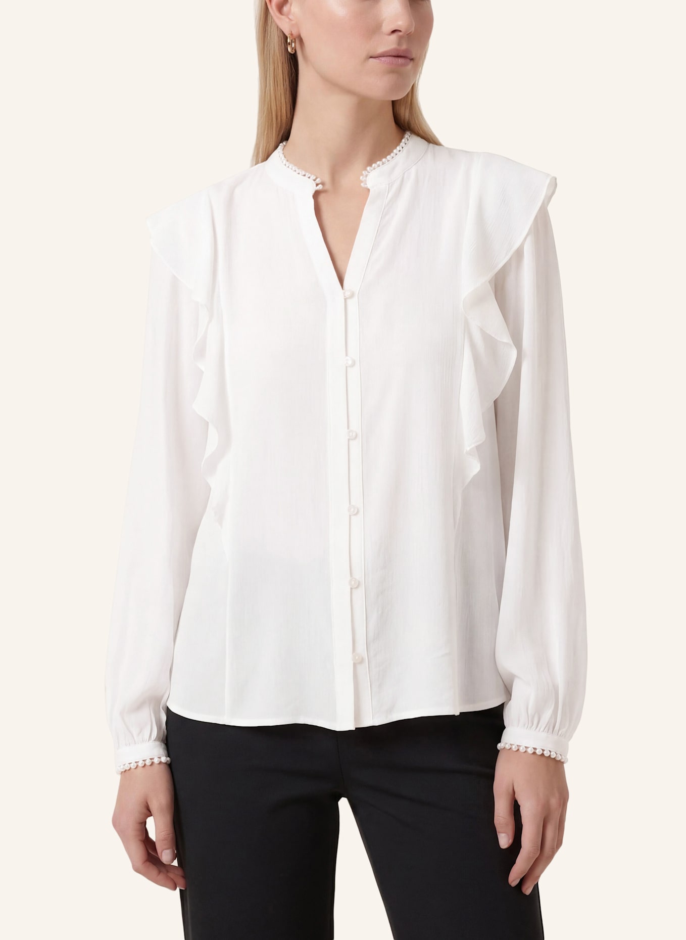 KAFFE Hemdbluse KALIVA: WEISS