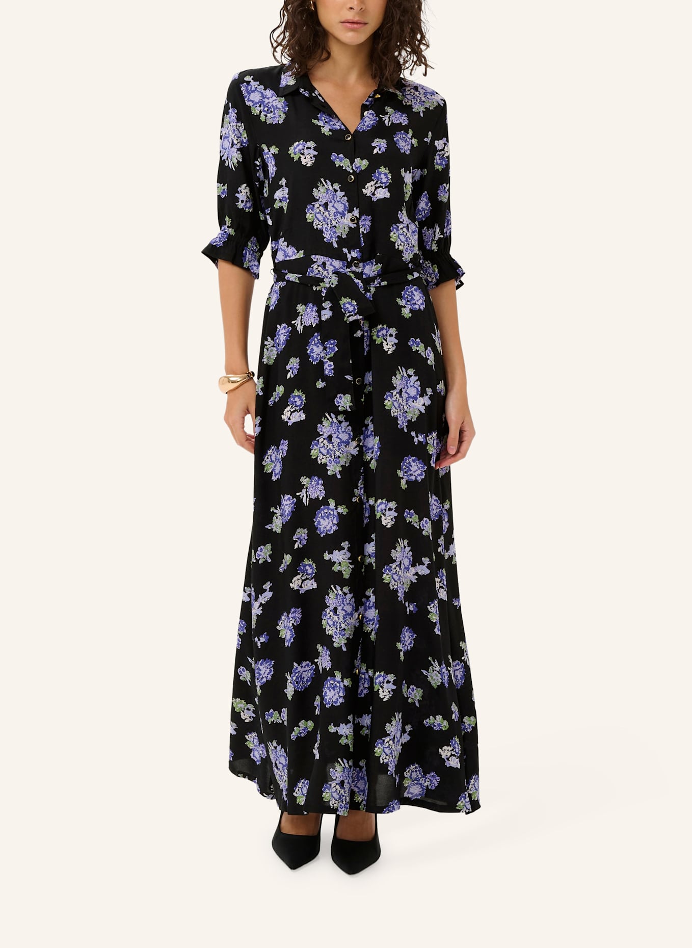 KAFFE Maxikleid KAVELANA: SCHWARZ