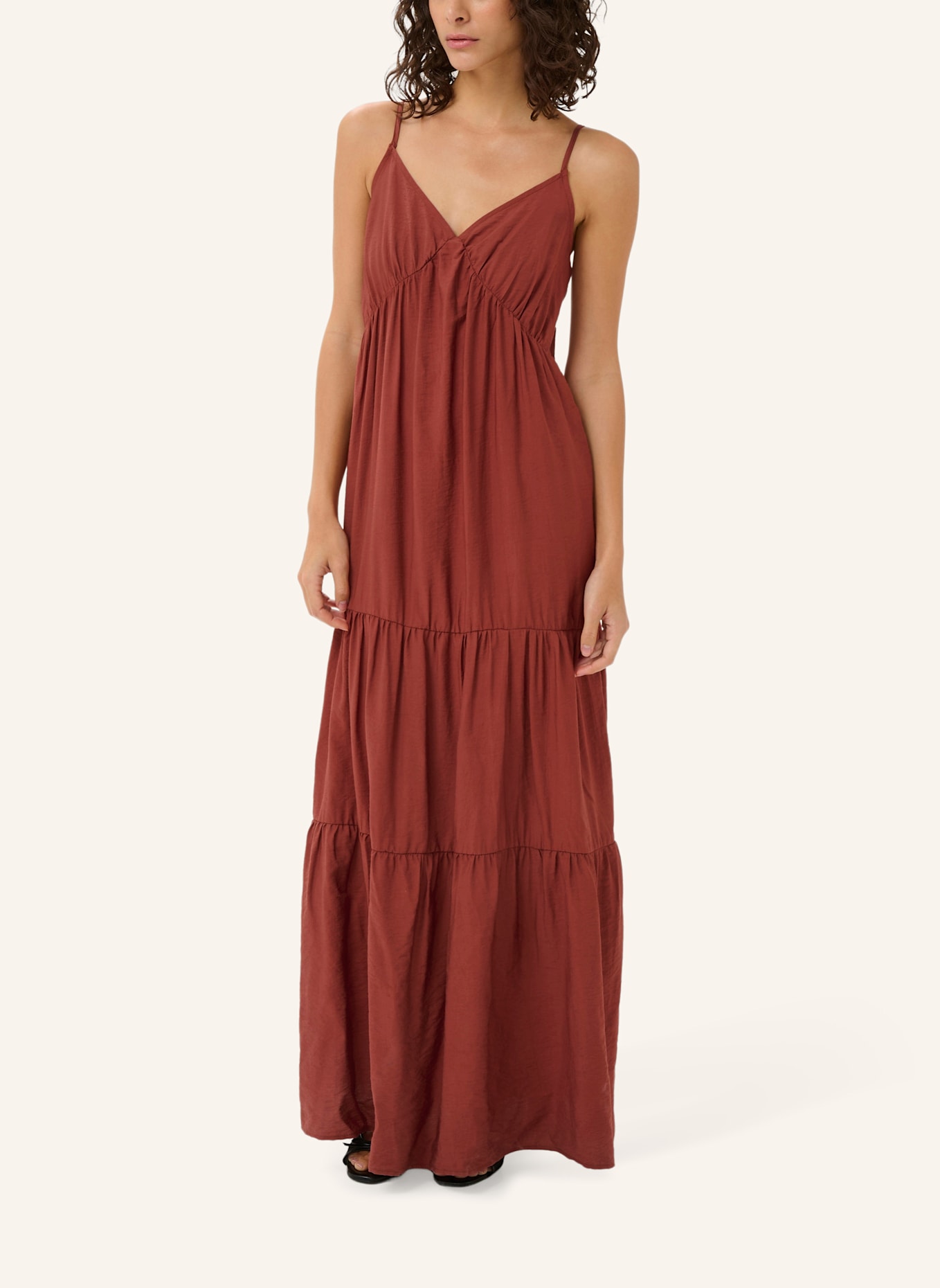 KAFFE Maxikleid KAEMILY: BRAUN