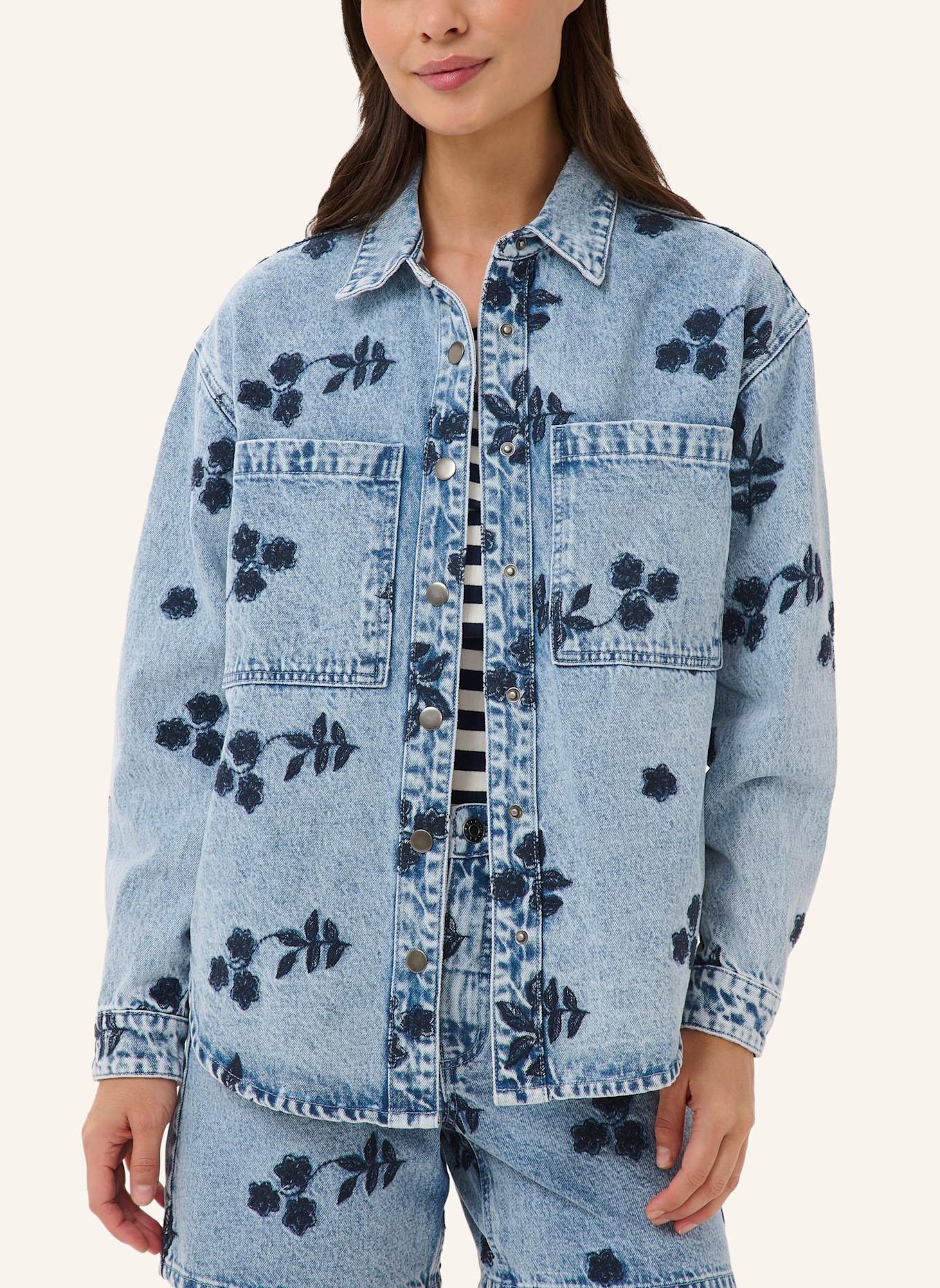 KAFFE Jeansjacke KABABENA: BLAU