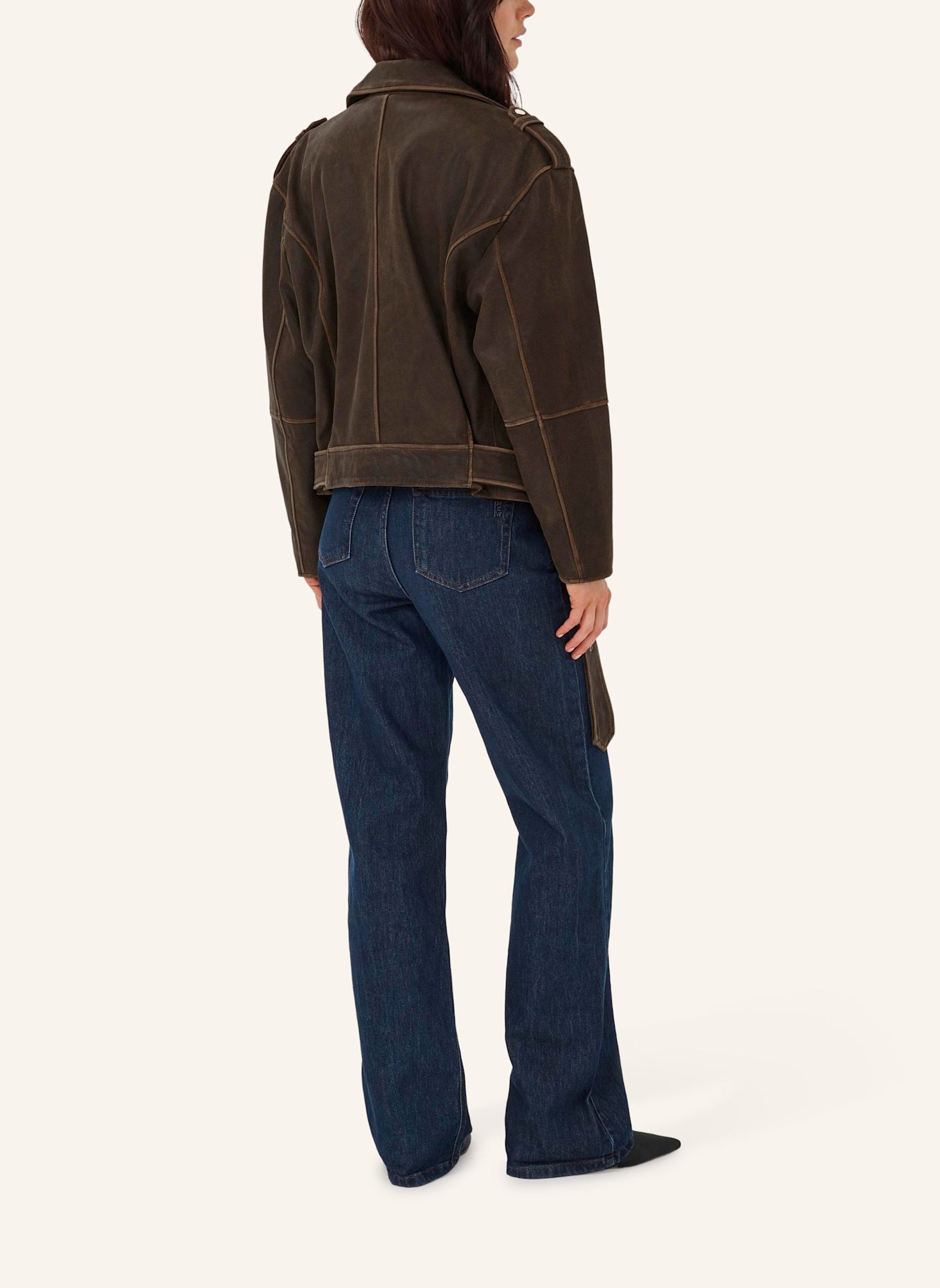 MY ESSENTIAL WARDROBE Lederjacke MWGILO: BRAUN