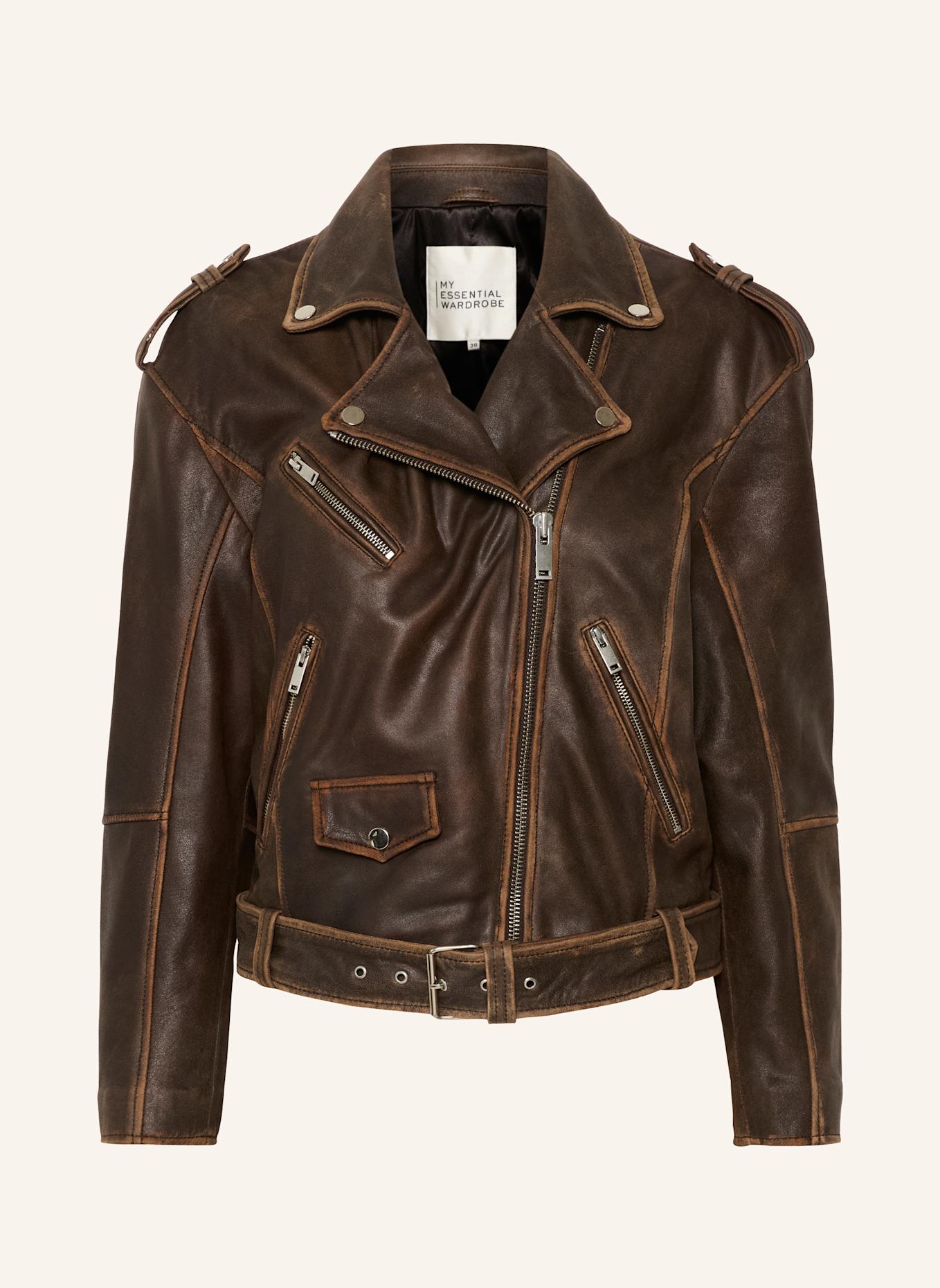 MY ESSENTIAL WARDROBE Lederjacke MWGILO: BRAUN