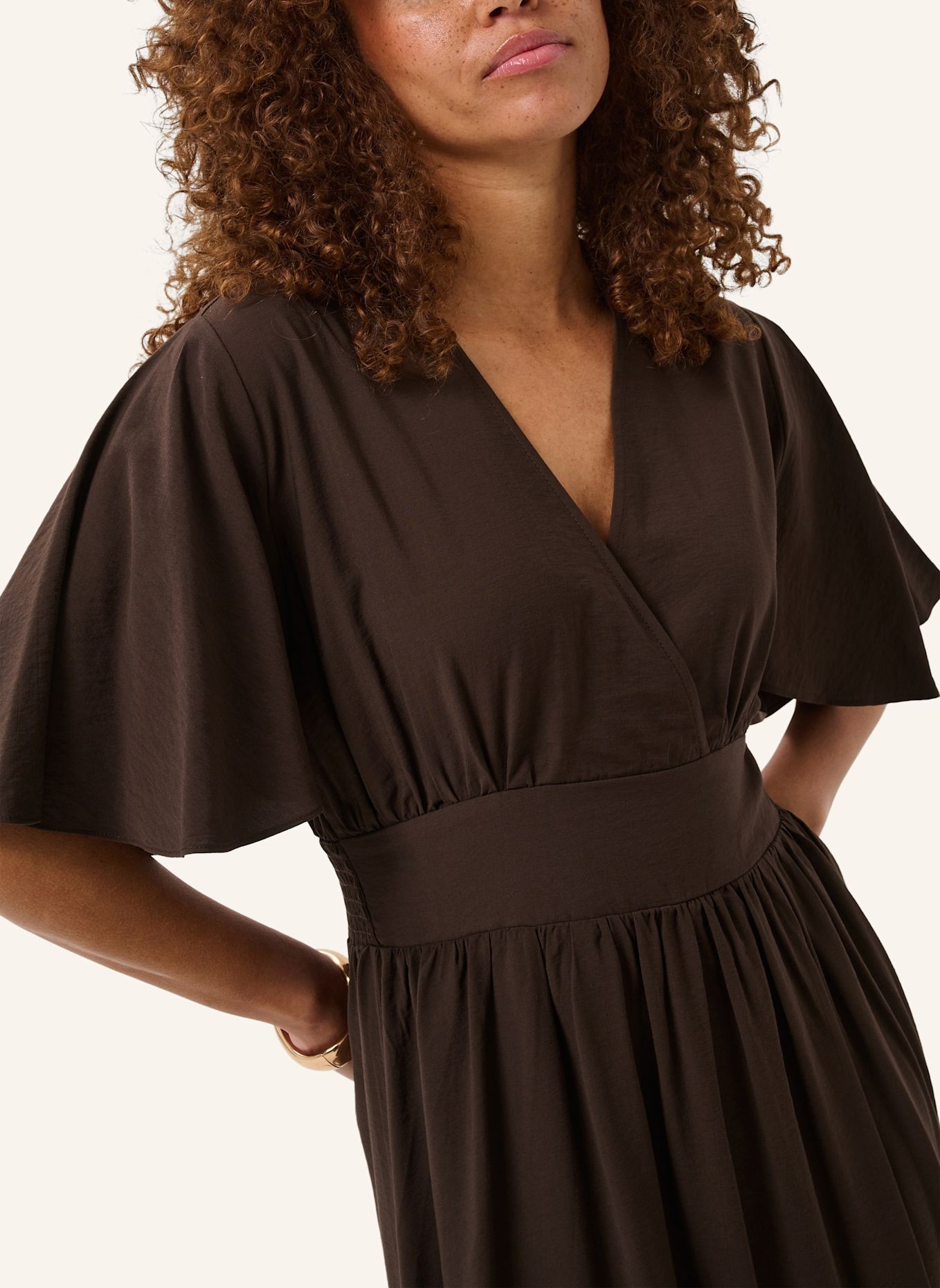 KAFFE Maxikleid KASIRENA: BRAUN