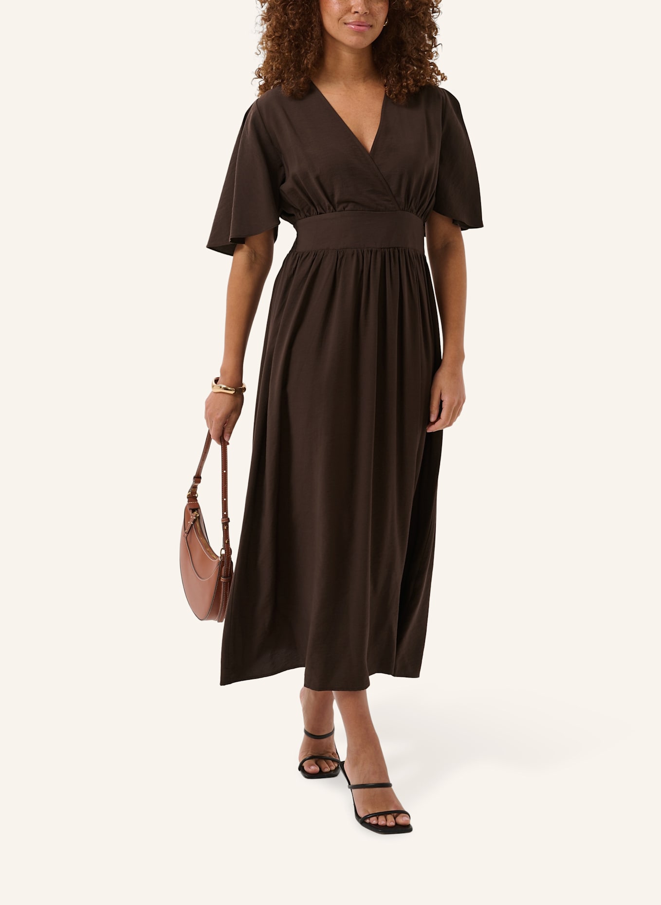 KAFFE Maxikleid KASIRENA: BRAUN