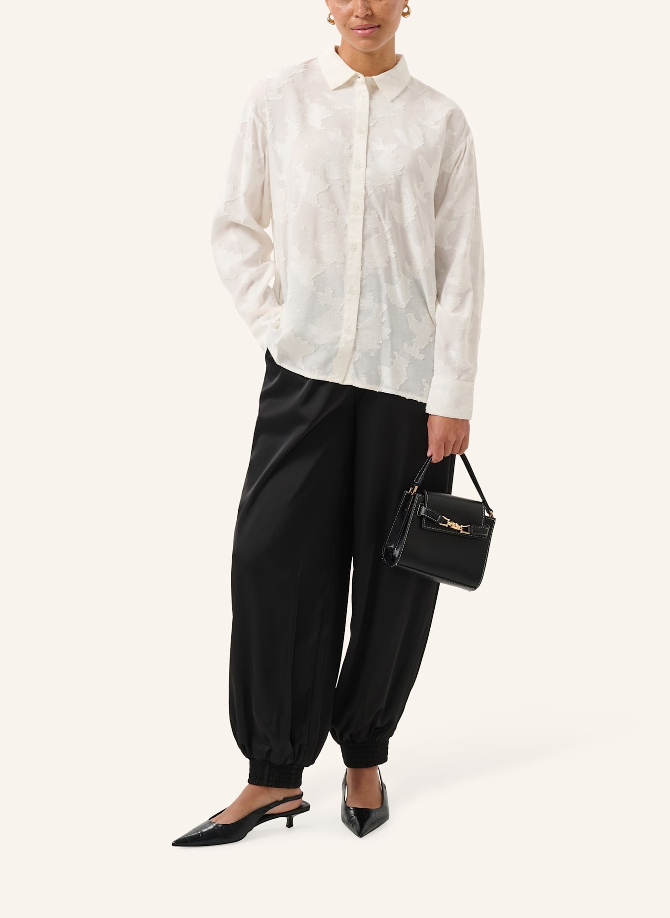 KAFFE Hemdbluse KACASSIA: WEISS