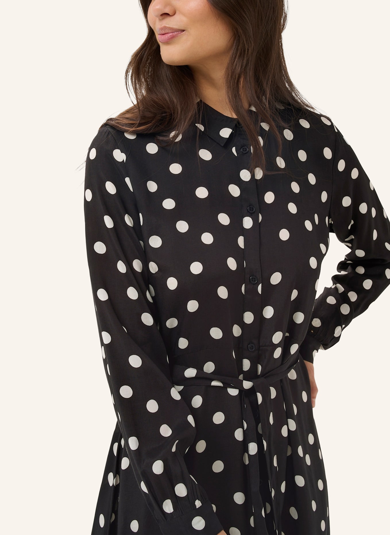 KAFFE Hemdblusenkleid KAOLINE: DUNKELBRAUN