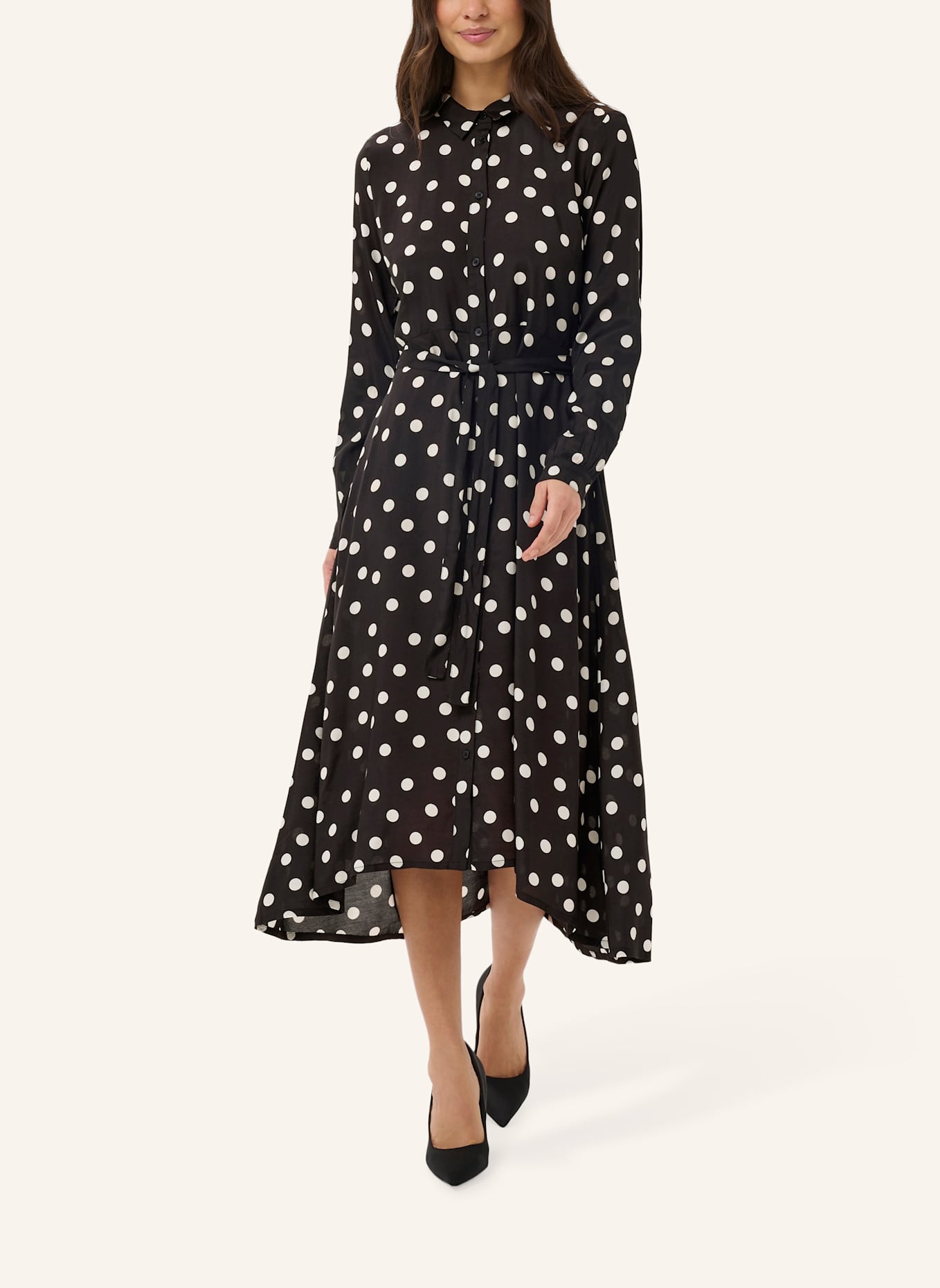 KAFFE Hemdblusenkleid KAOLINE: SCHWARZ