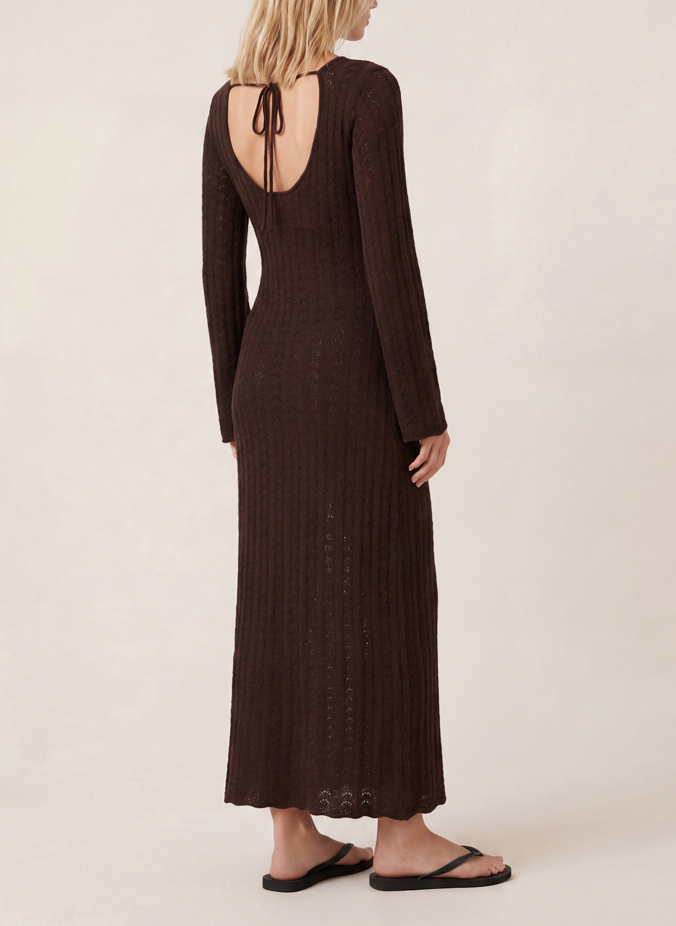KAFFE Maxikleid KAROXANNA: BRAUN