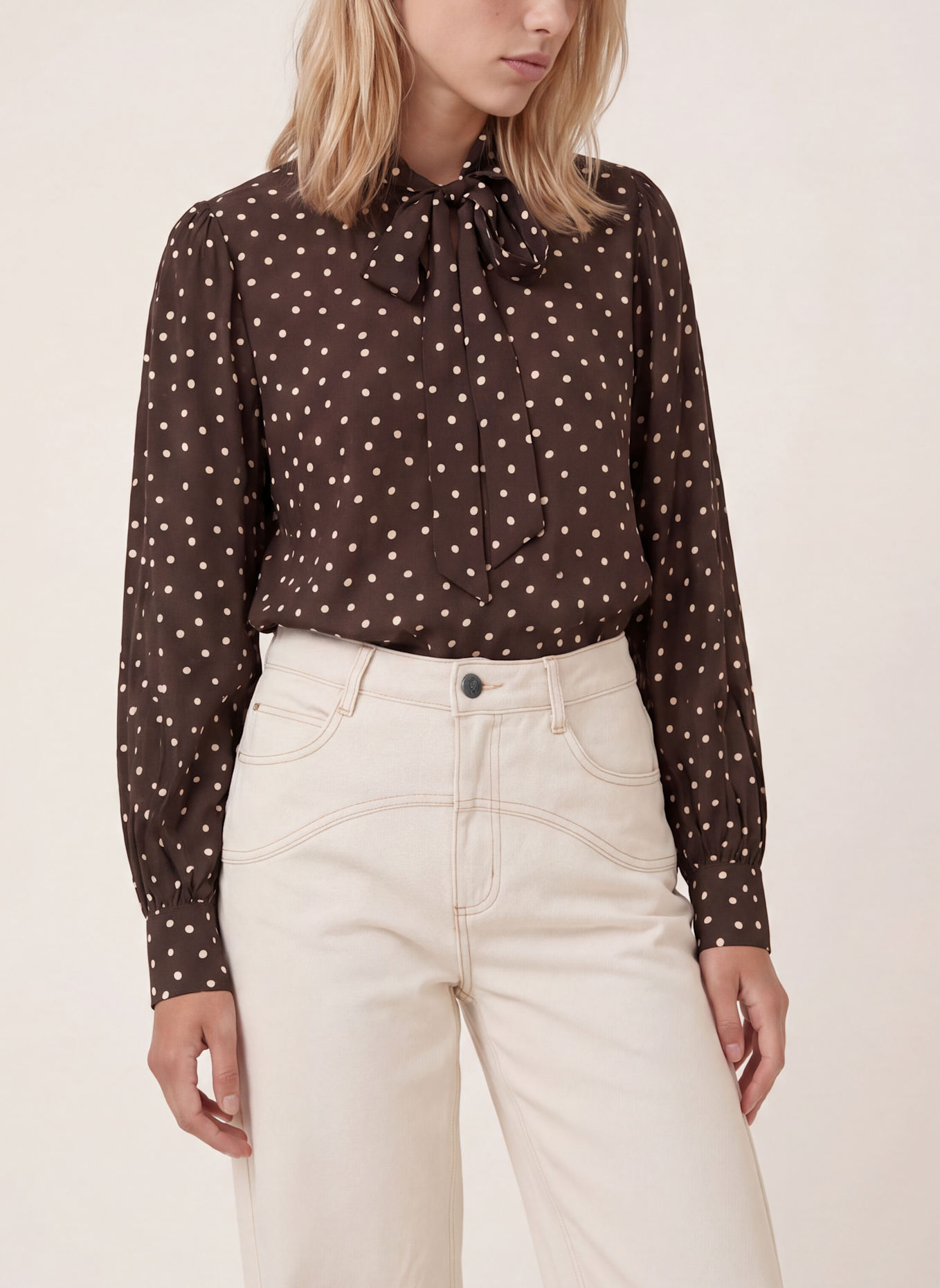 KAFFE Wide Leg Jeans KACATHARINA: WEISS
