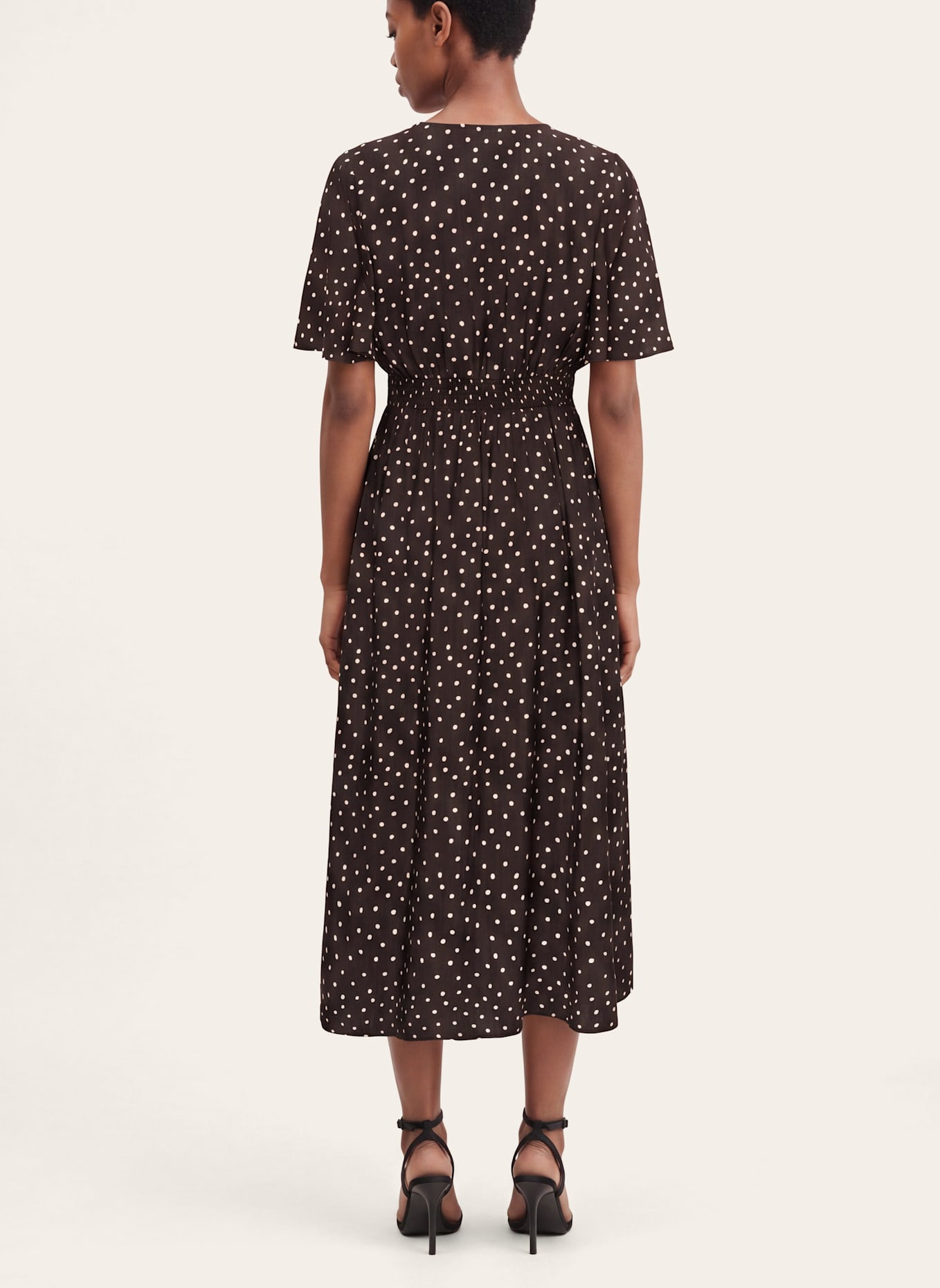 KAFFE Midikleid KANADIRA: BRAUN