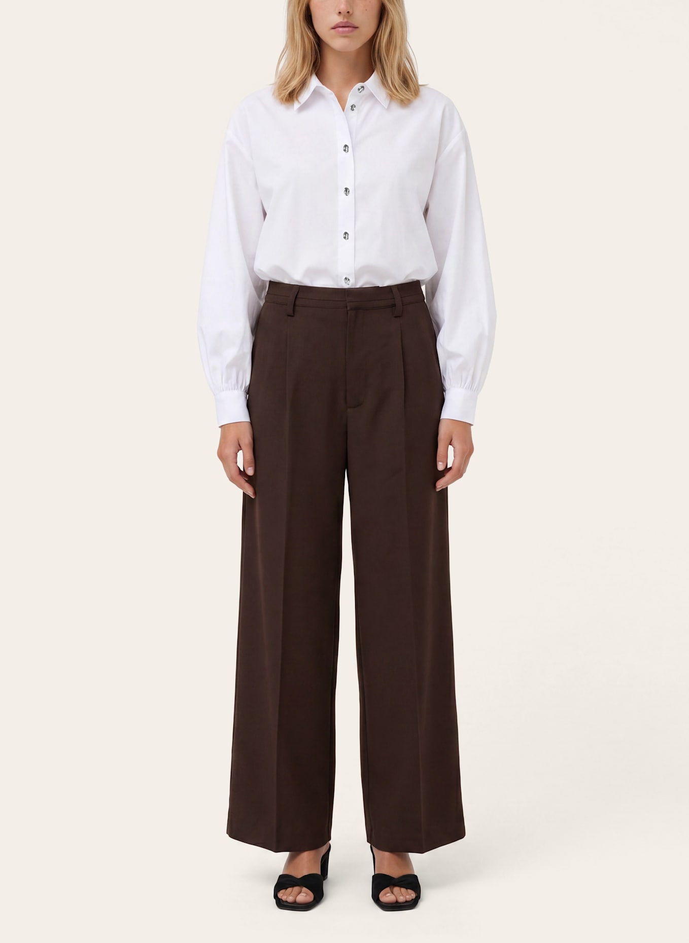 KAFFE Marlenehose KALIMA: BRAUN